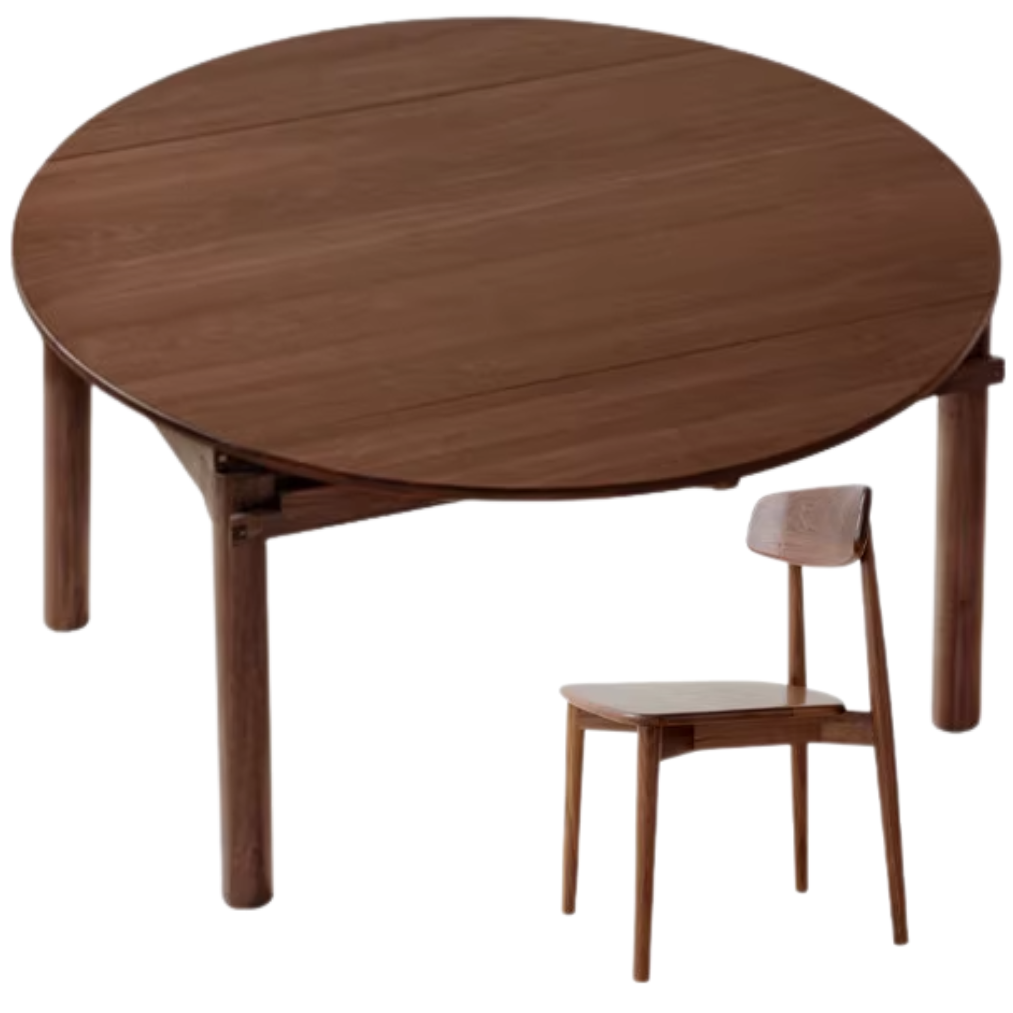 Ash, Oak, Black Walnut Solid Wood Folding Dining Table
