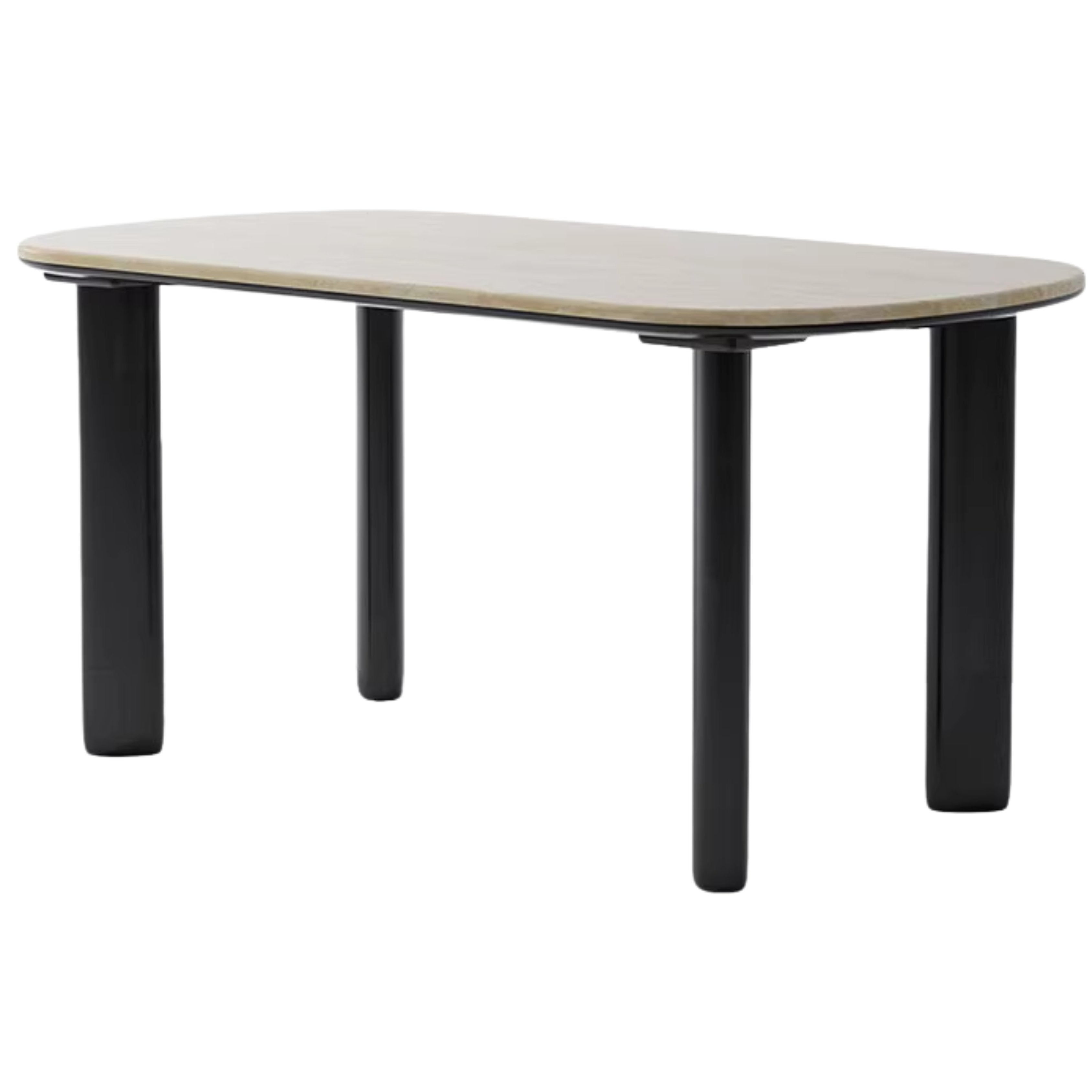 Solid Rubberwood travertine slate Dining Table