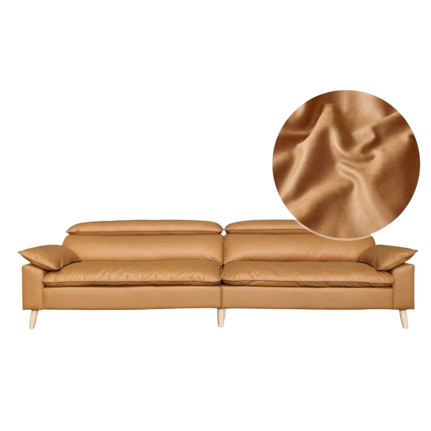 Fabric High Back Straight Sofa Modern.