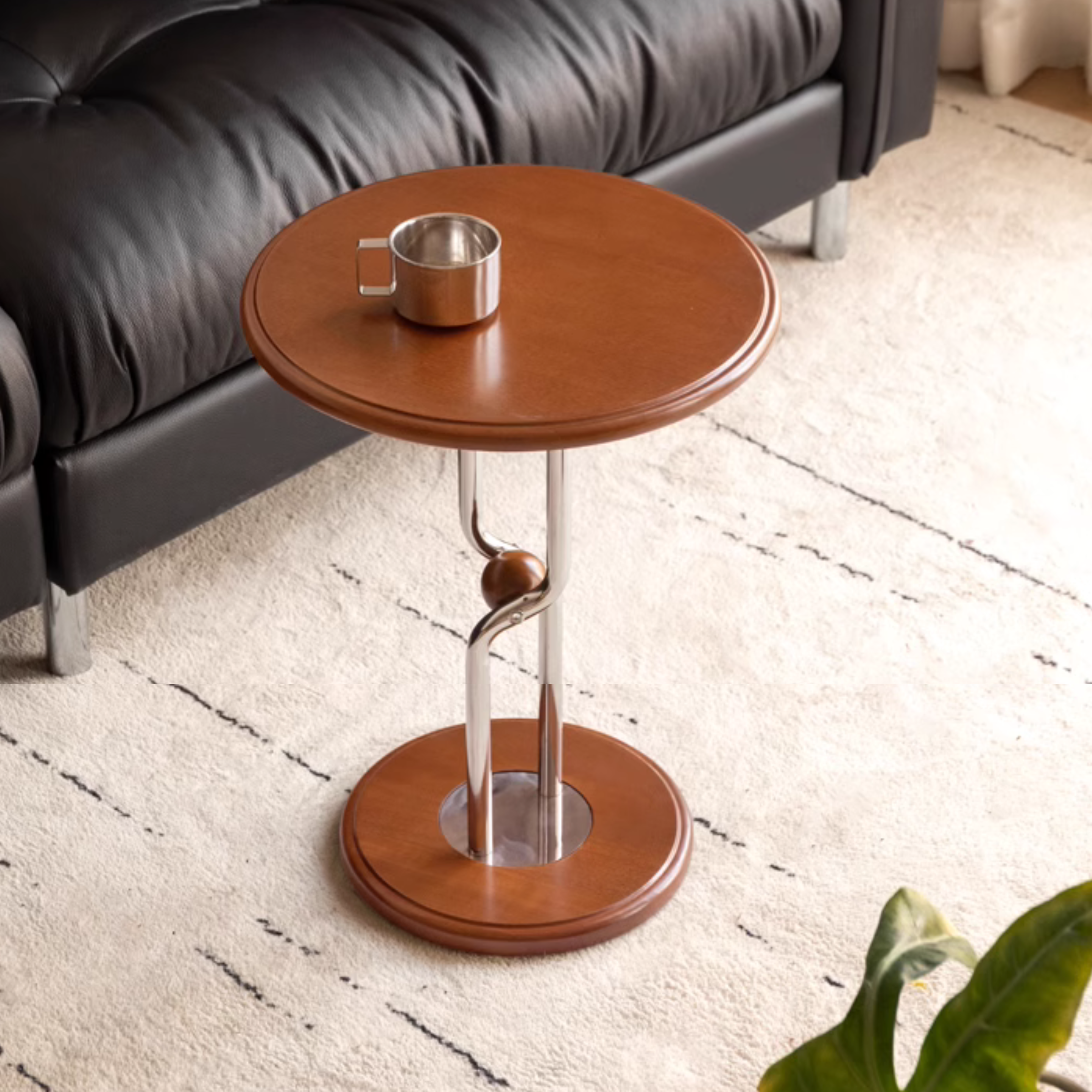 Poplar Solid Wood Bauhaus Side Table