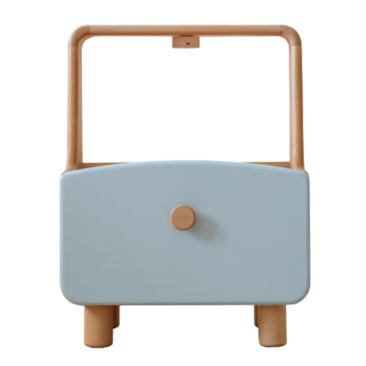 Birch, Beech Solid Wood Nightstand Built-in Night Light