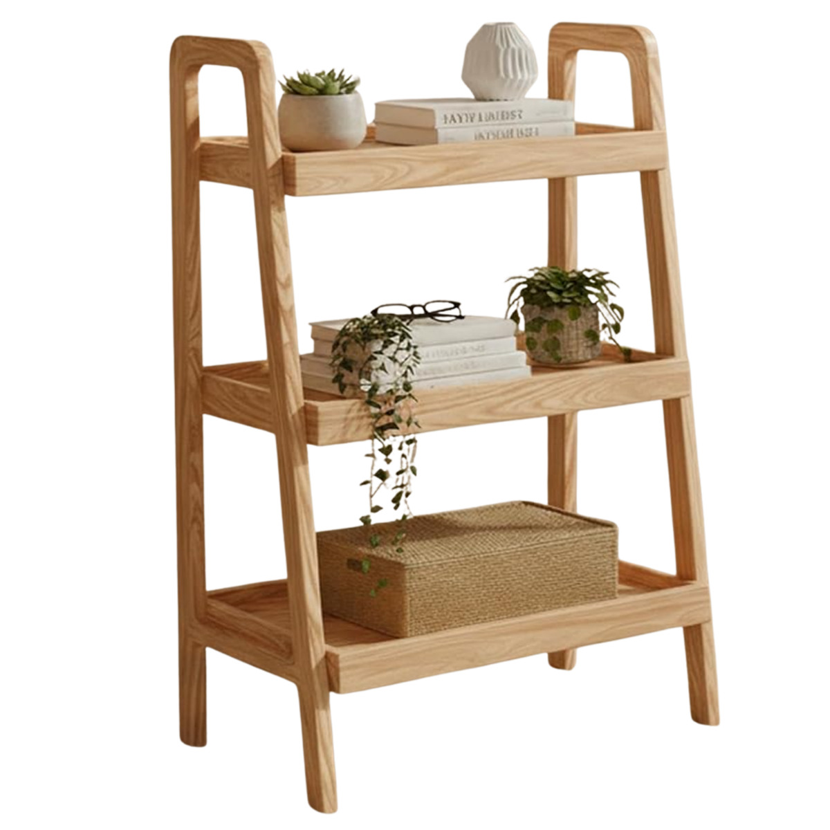 Oak Solid Wood Multi Layer Shelf, Bookshelves, Flower Racks (Copy)