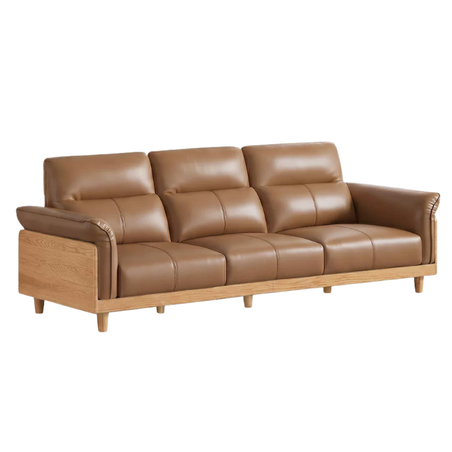 Oak, Ash Solid Wood high-back sofa