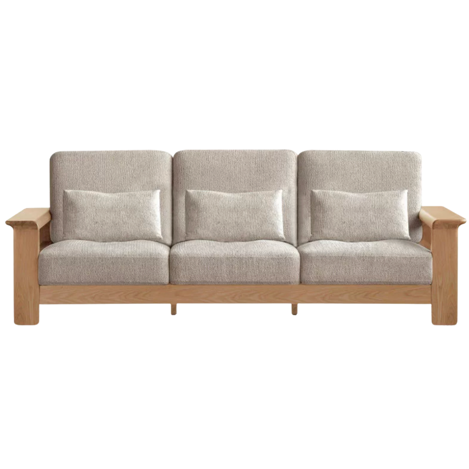 Ash solid Wood Lounge Sofa with Elevated Comfort Design