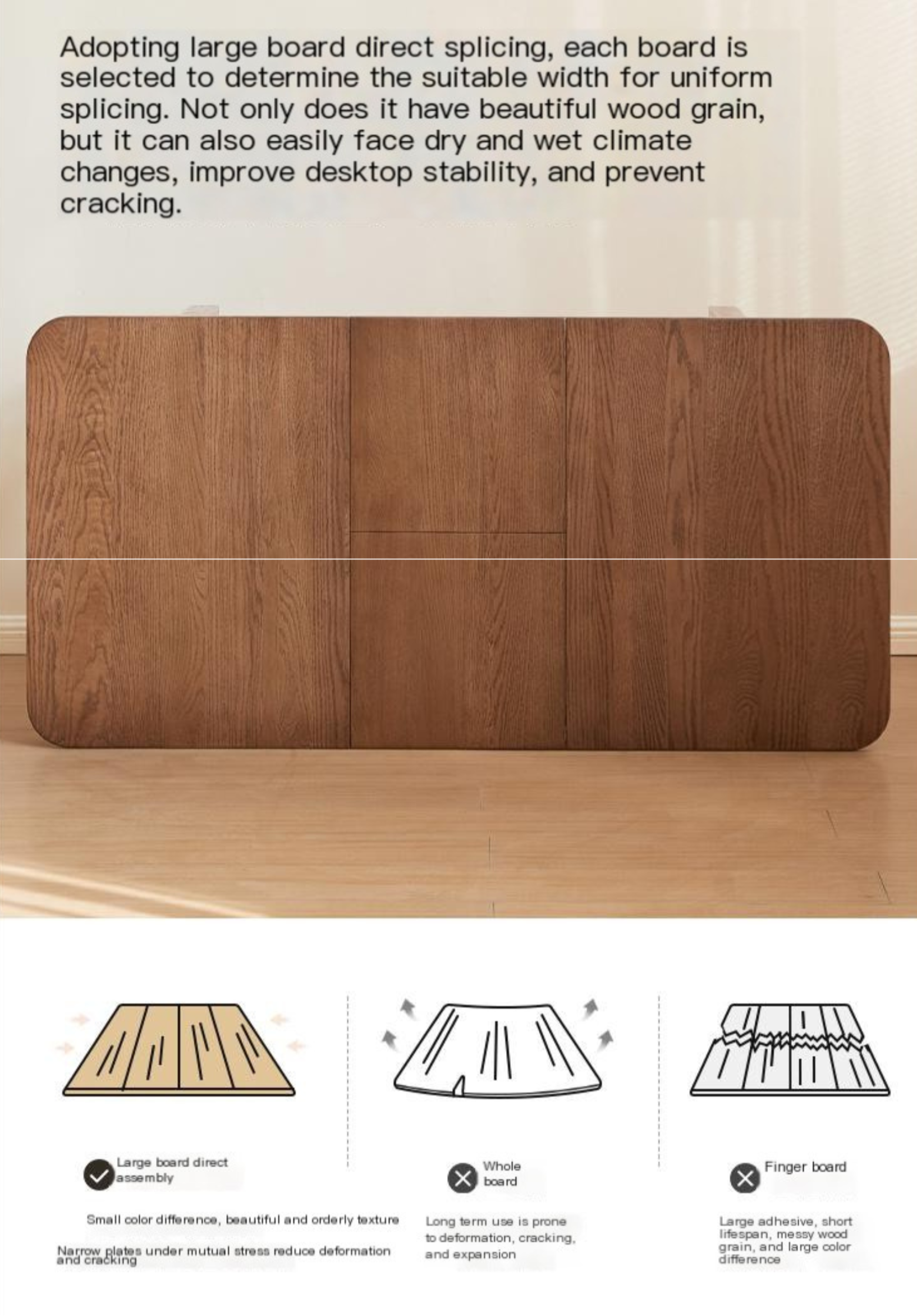 Oak Solid Wood Retractable Dining Table