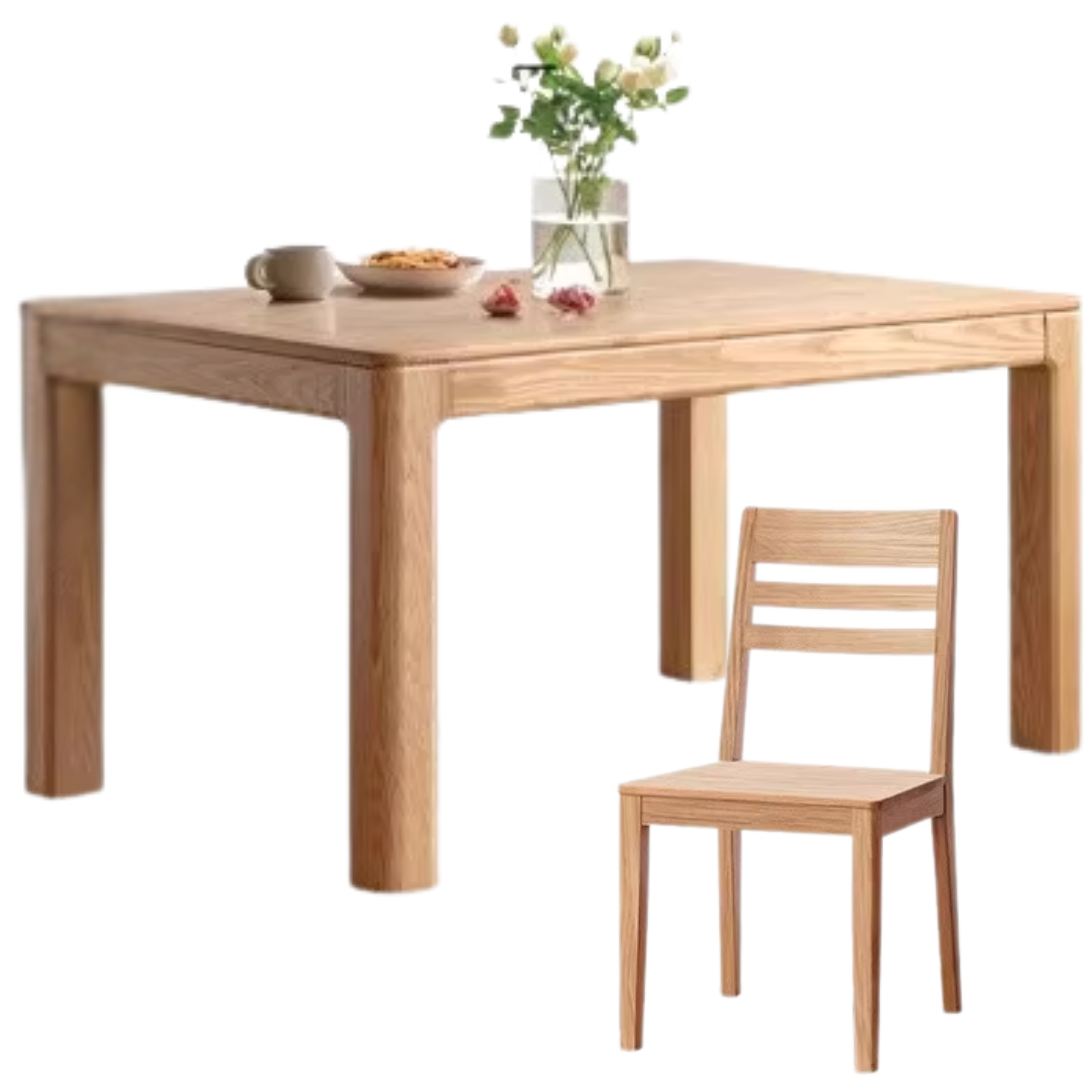Oak, Ash Solid Wood Long Dining Table