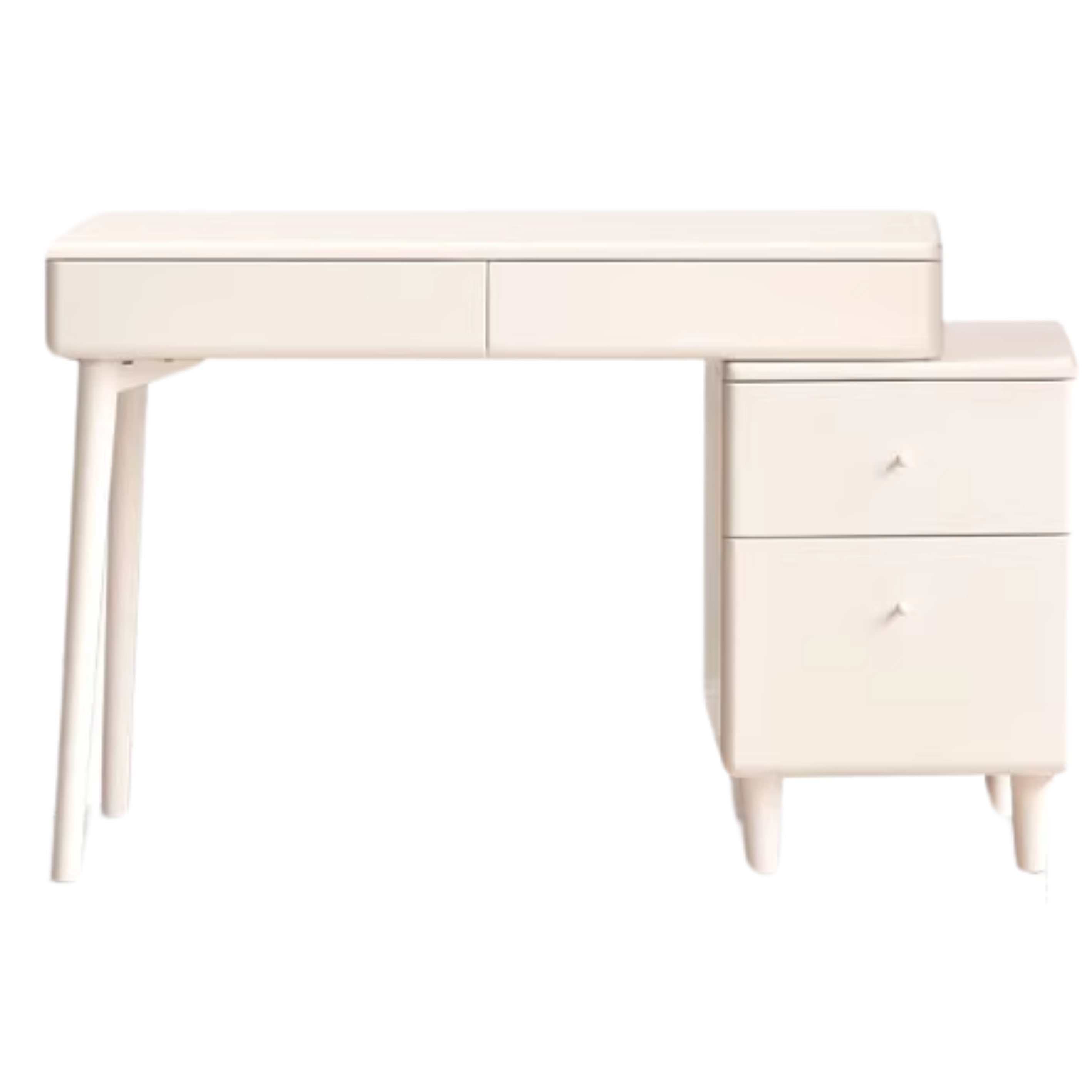 Rubberwood Solid Wood Retractable Desk and Bookshelf