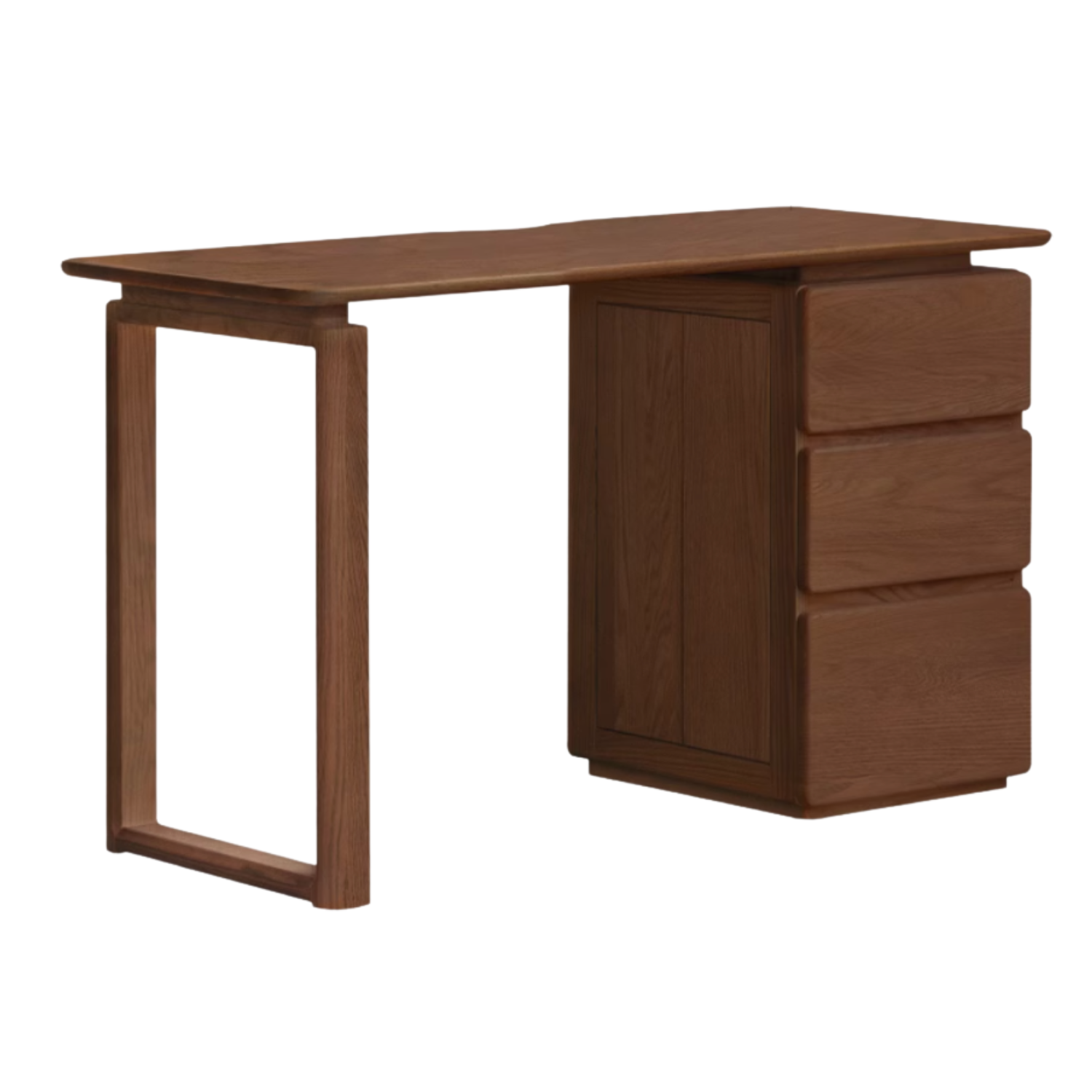 Black Walnut, Oak, Sandalwood, Ash Solid Wood Desk with Drawers