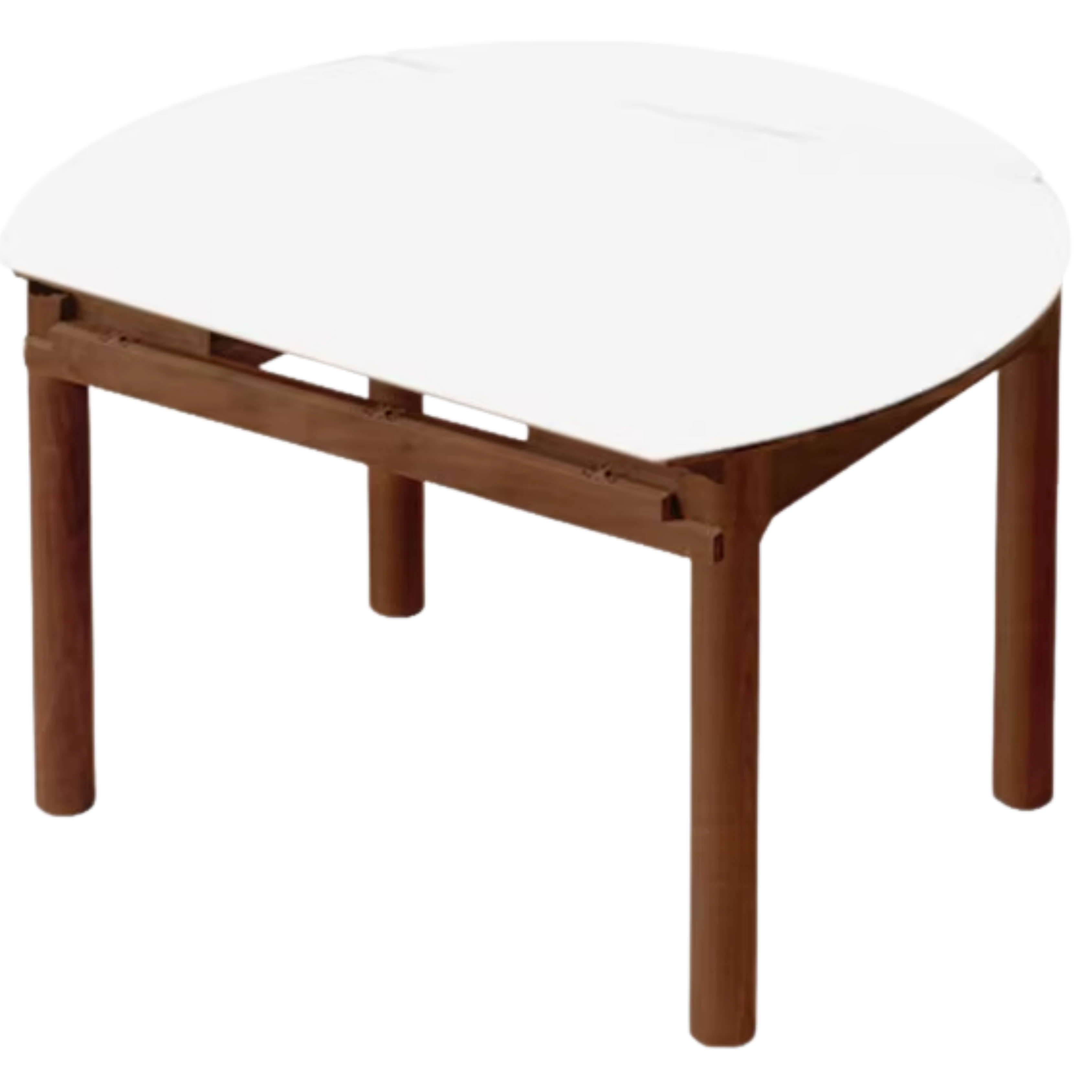 Oak, Black Walnut, Ash Solid Wood Rock Plate Folding Dining Table
