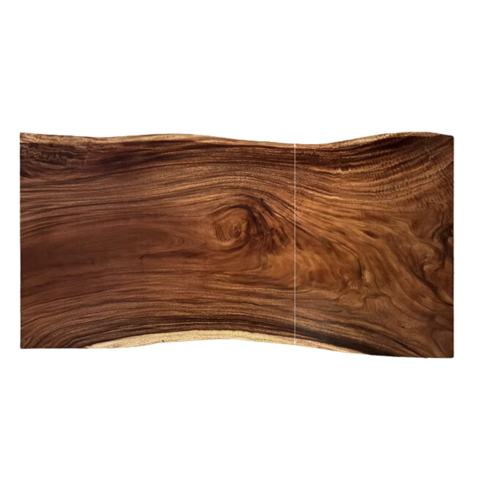 Black Walnut Solid Wood Natural Edge Large Top For Dining Table.