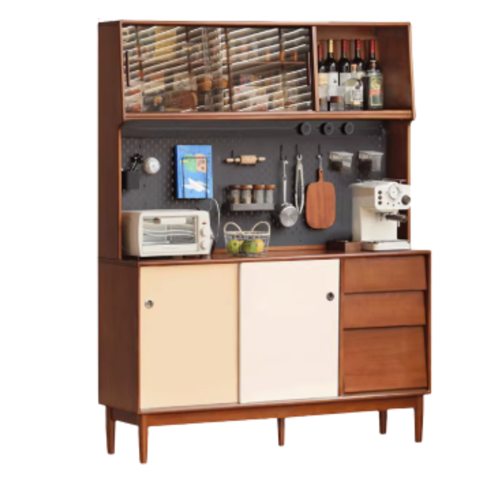 Poplar Solid Wood Retro Sideboard.