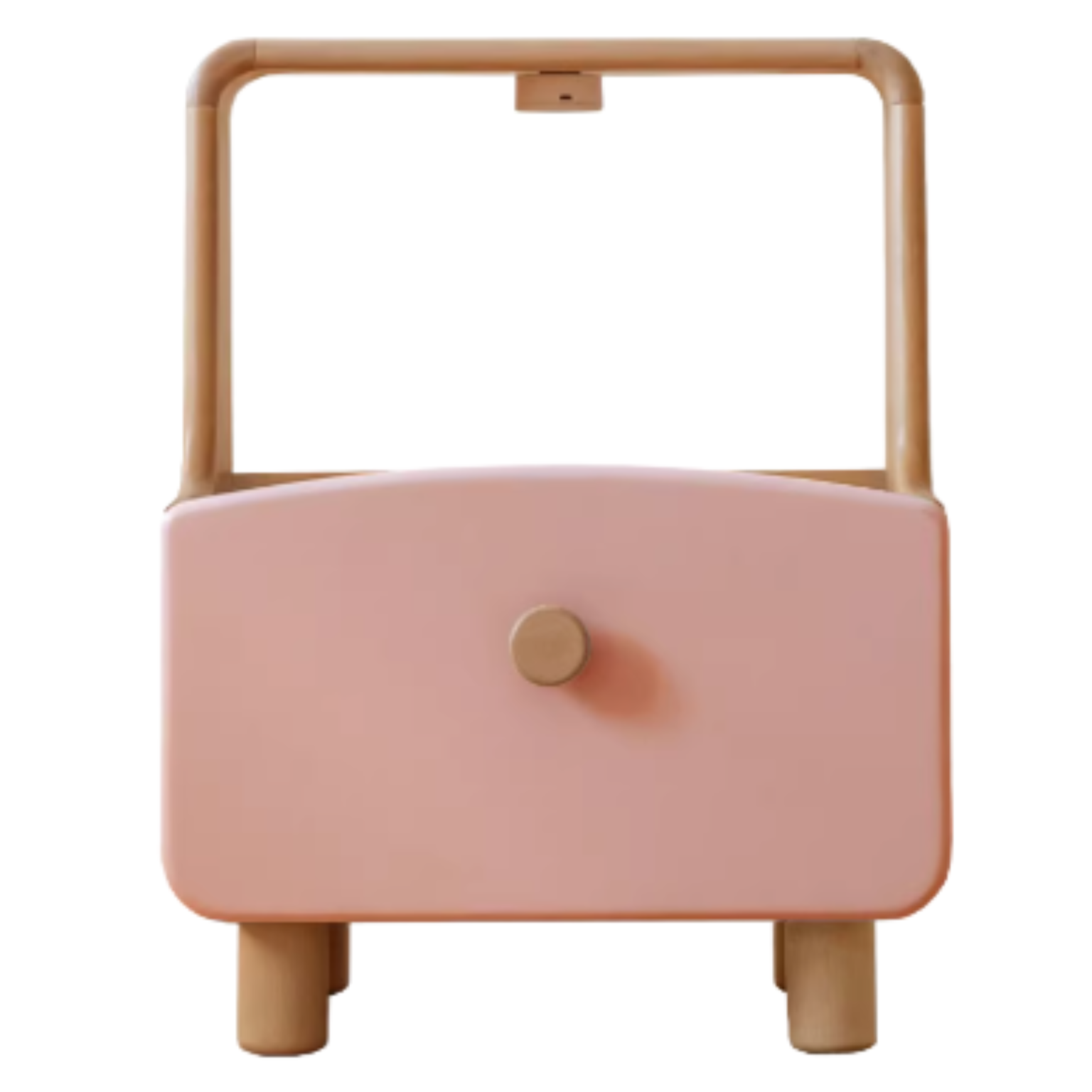 Birch, Beech Solid Wood Nightstand Built-in Night Light