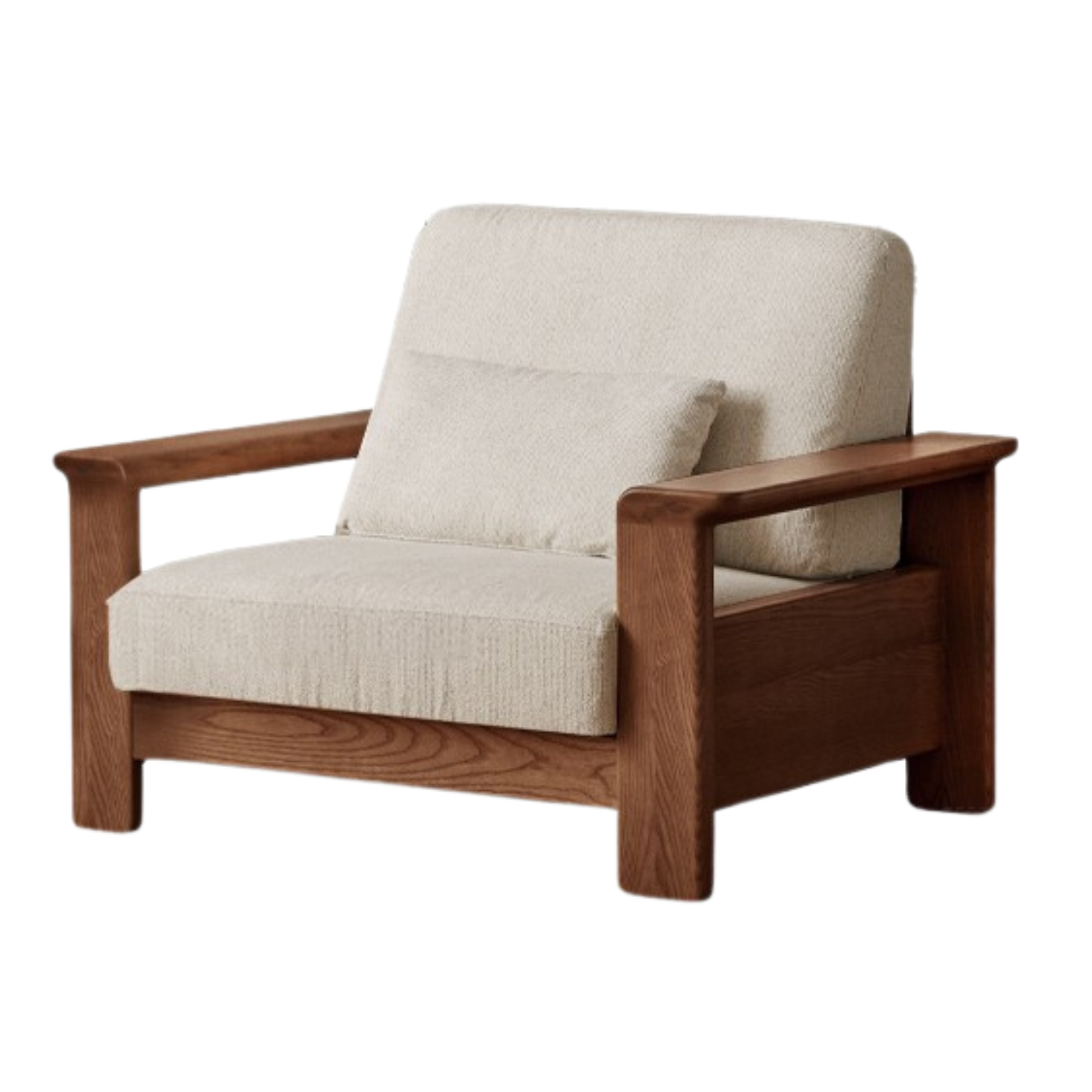 Ash solid Wood Modern Straight Sofa.