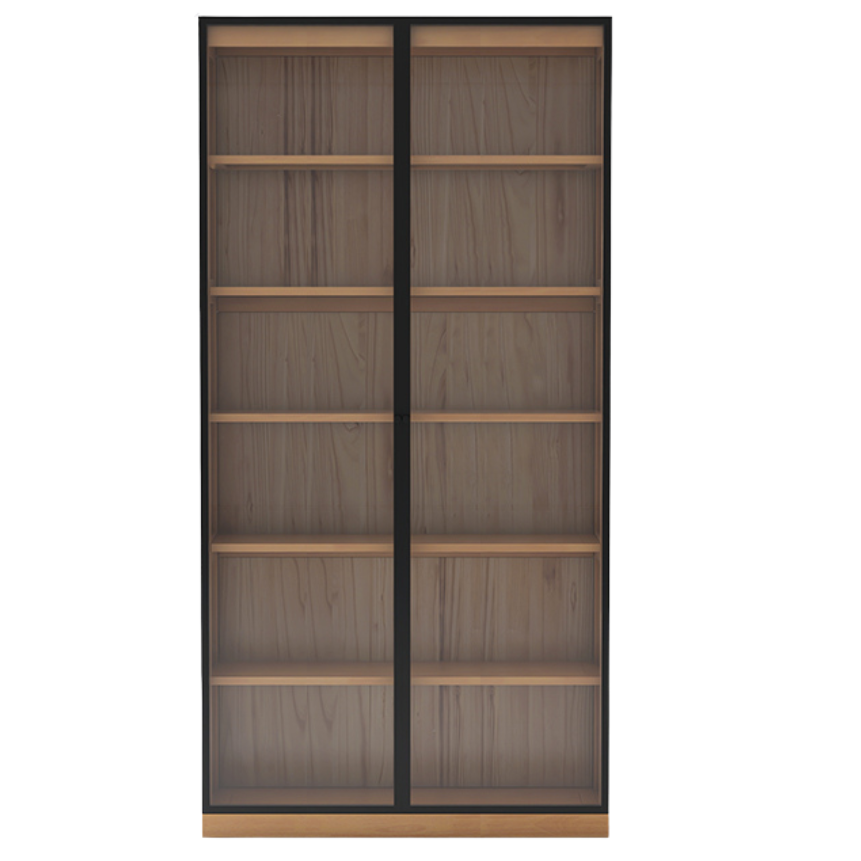 Oak, Solid Rubberwood Modern Bookcase Storage