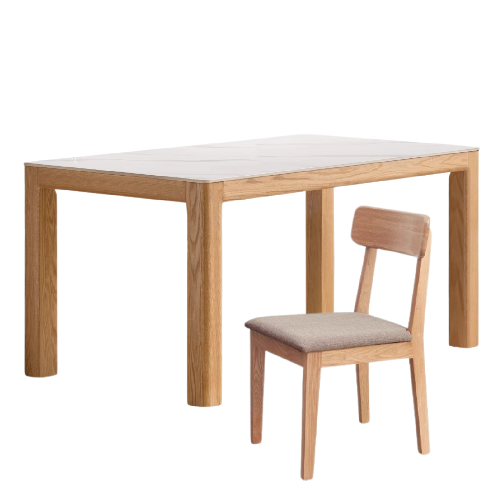 Oak Solid Wood Simple Shape Dining Table