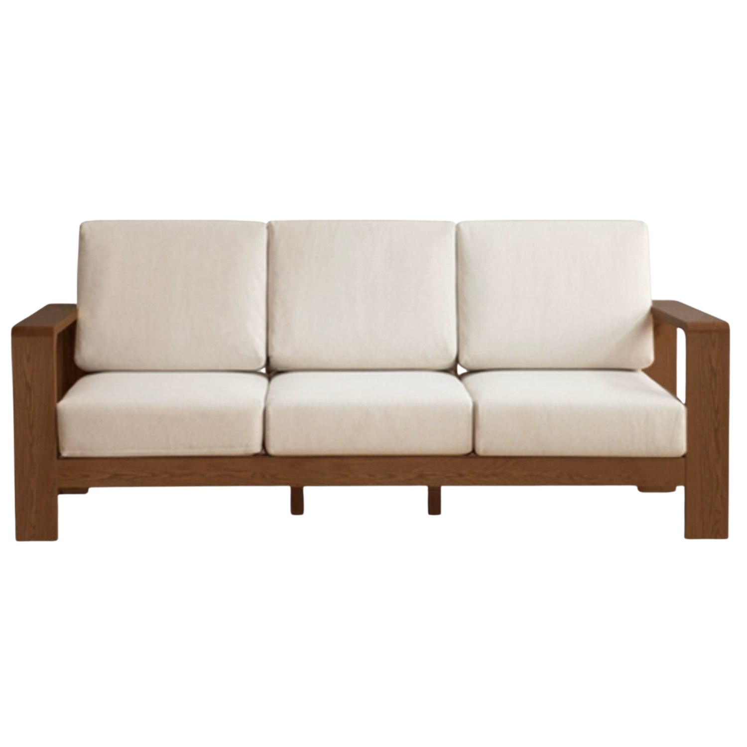 South American walnut, Oak solid wood, Rubberwood Fabric Sofa