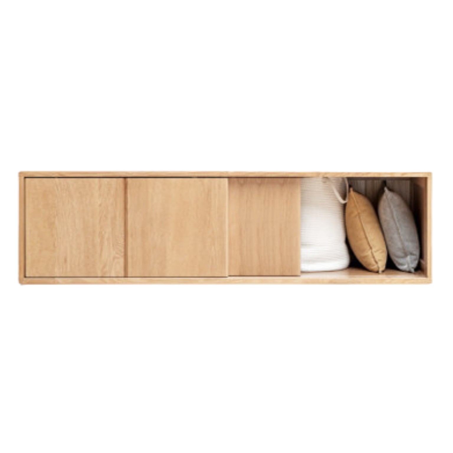 Oak Solid Wood Wardrobe Sliding Door.