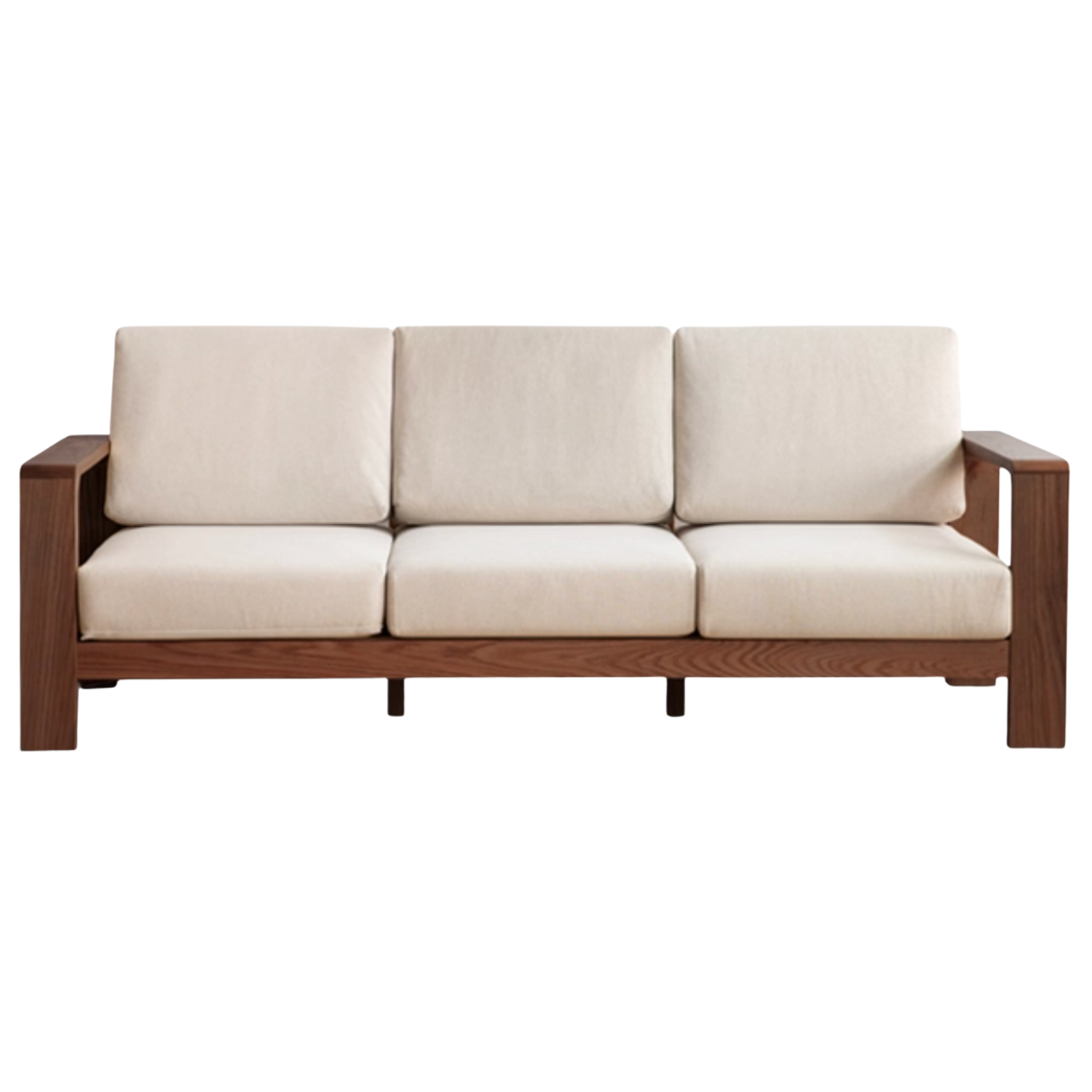 Oak, Poplar, Rubberwood, Beech Solid Wood Modern Fabric Sofa.