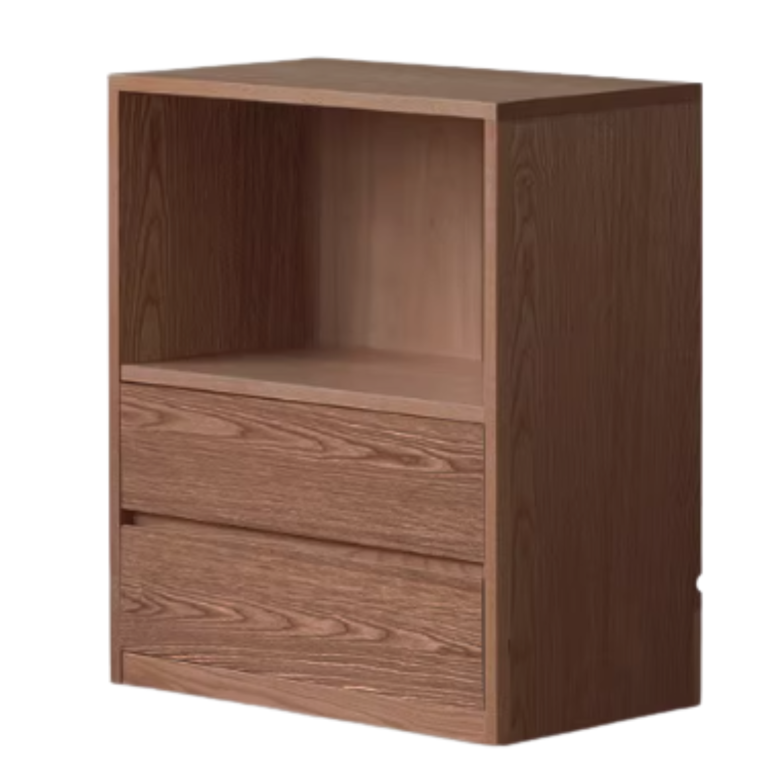 Black Walnut, Oak Solid Wood Low Bookcase, Modern Modular Storage Shelf Cabinet