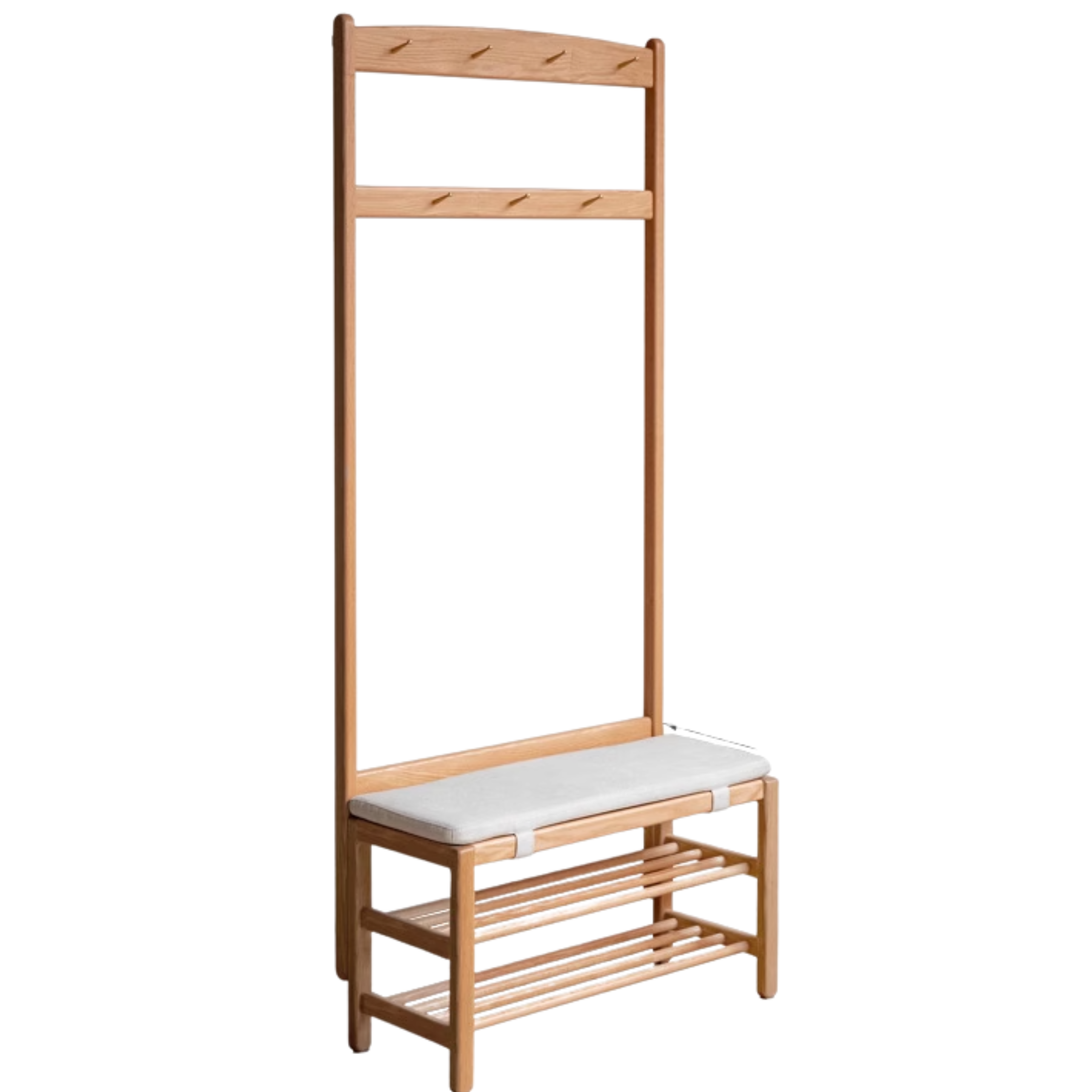 Oak, Beech Solid Wood Shoe Stool Hanger Entrance Partition