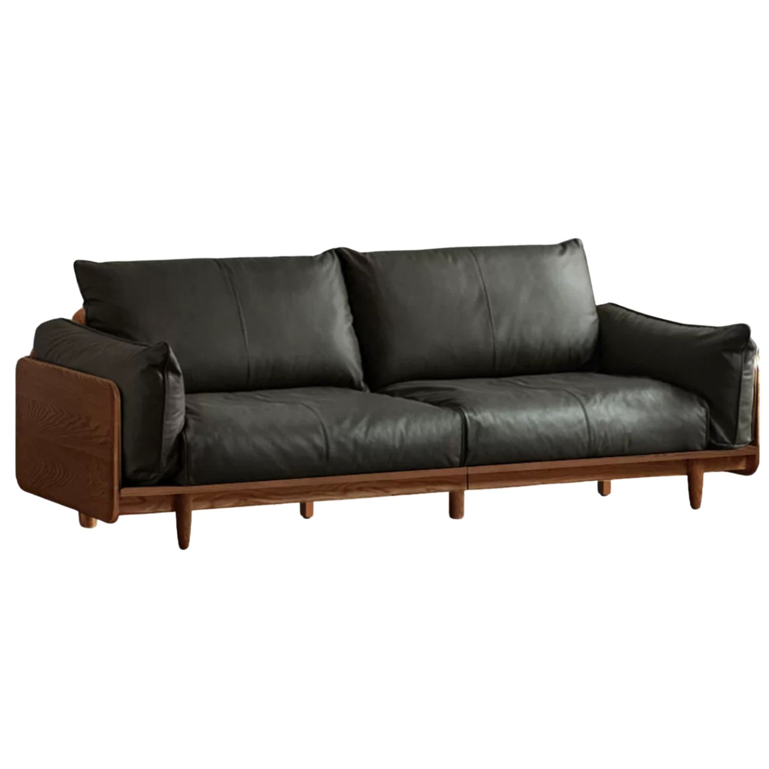 Oak, Ash Solid Wood Genuine leather, fabric Sofa