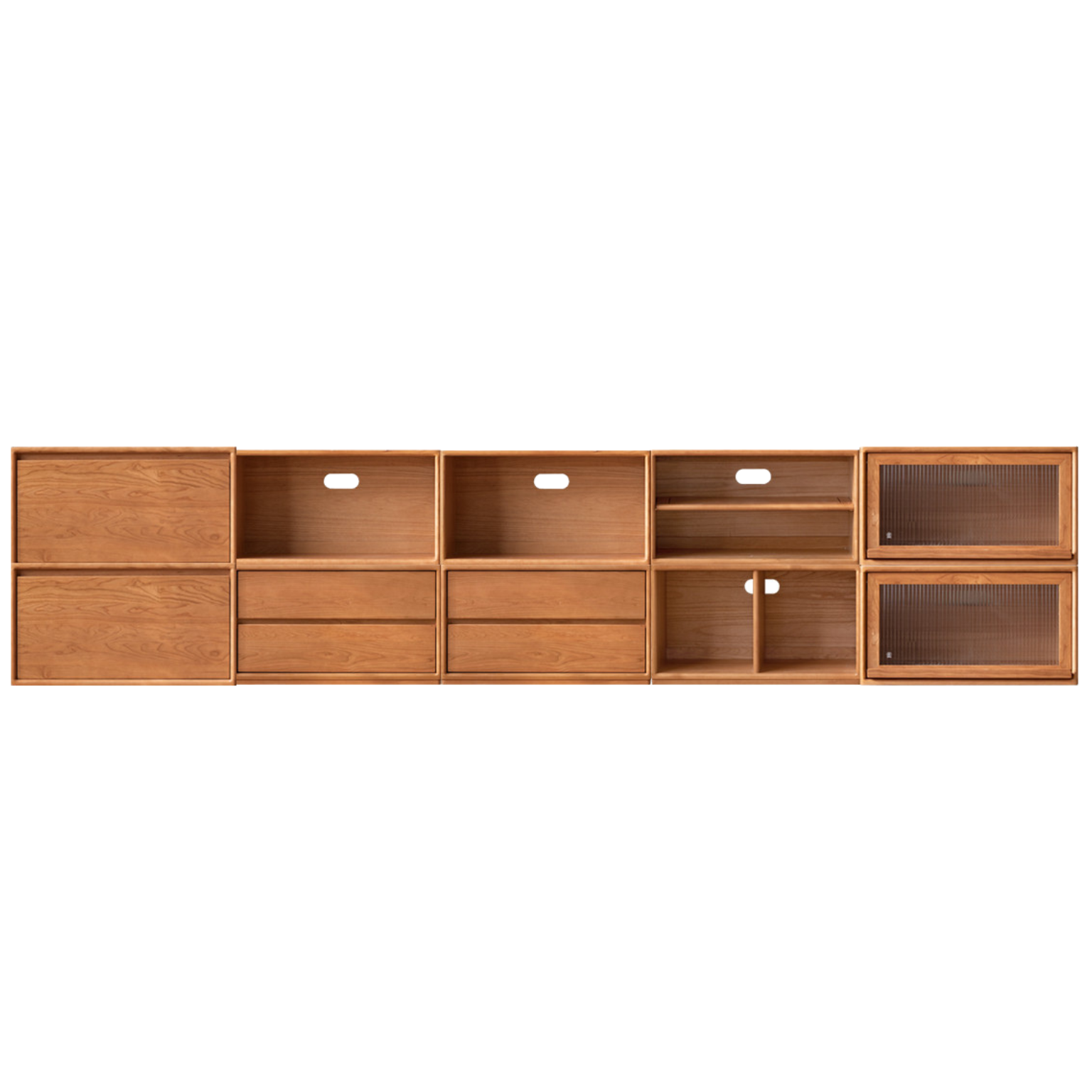 Cherry Solid Wood Free Combination Bookcase.