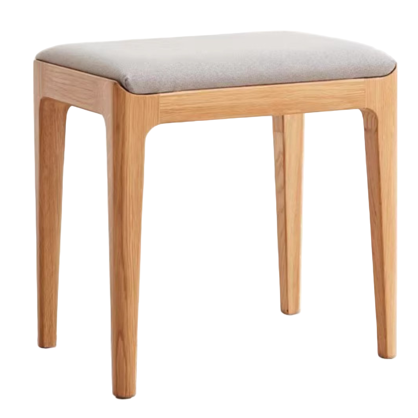 Ash, Oak, Black Walnut Solid Wood, Solid RubberWood Makeup Stool