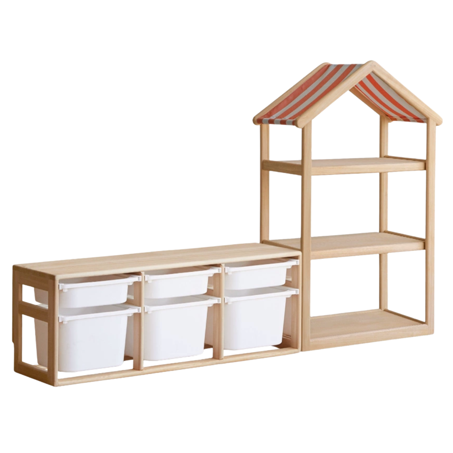 Poplar Solid Wood Kids Montessori Cabinet