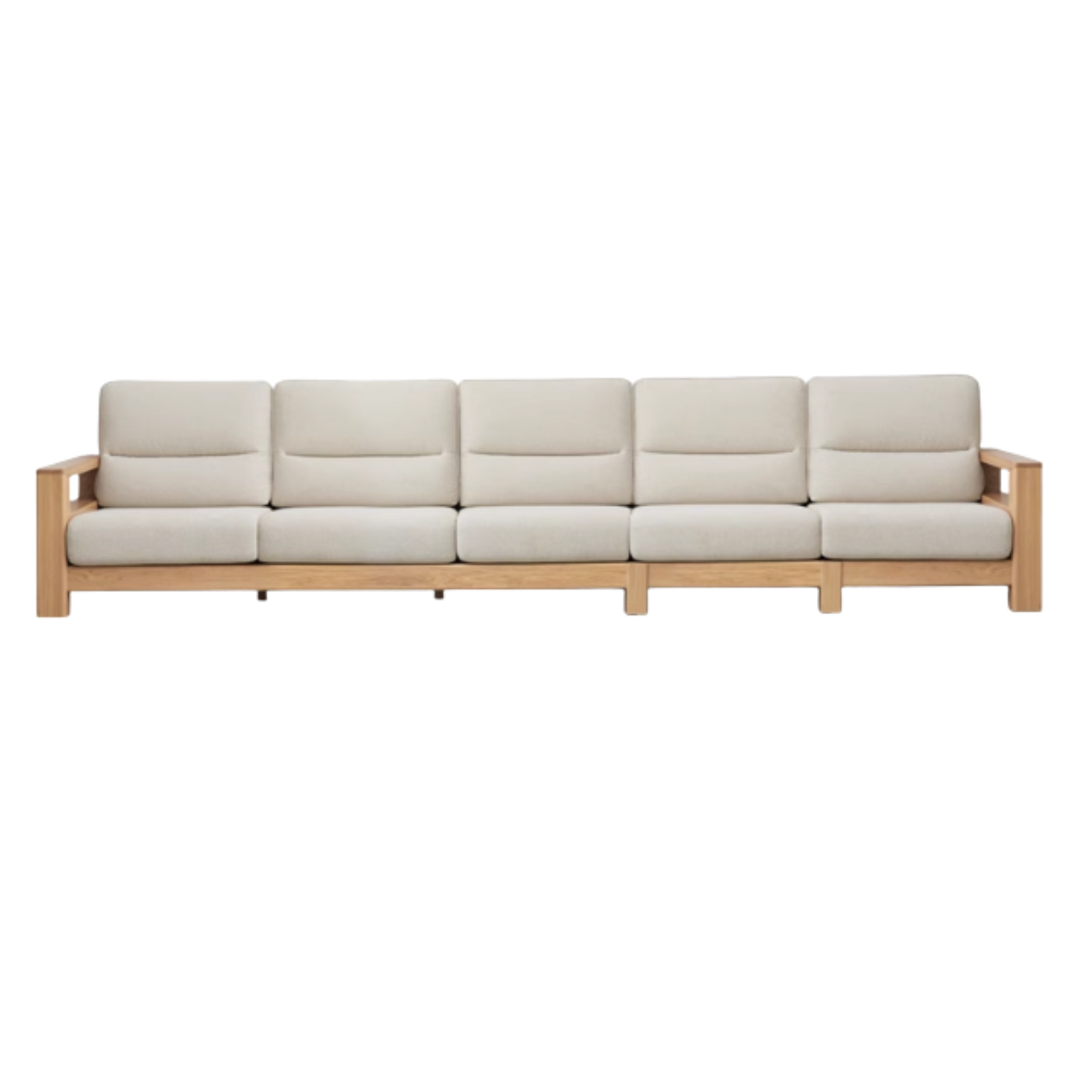 Ash Solid Wood Corner Sofa.
