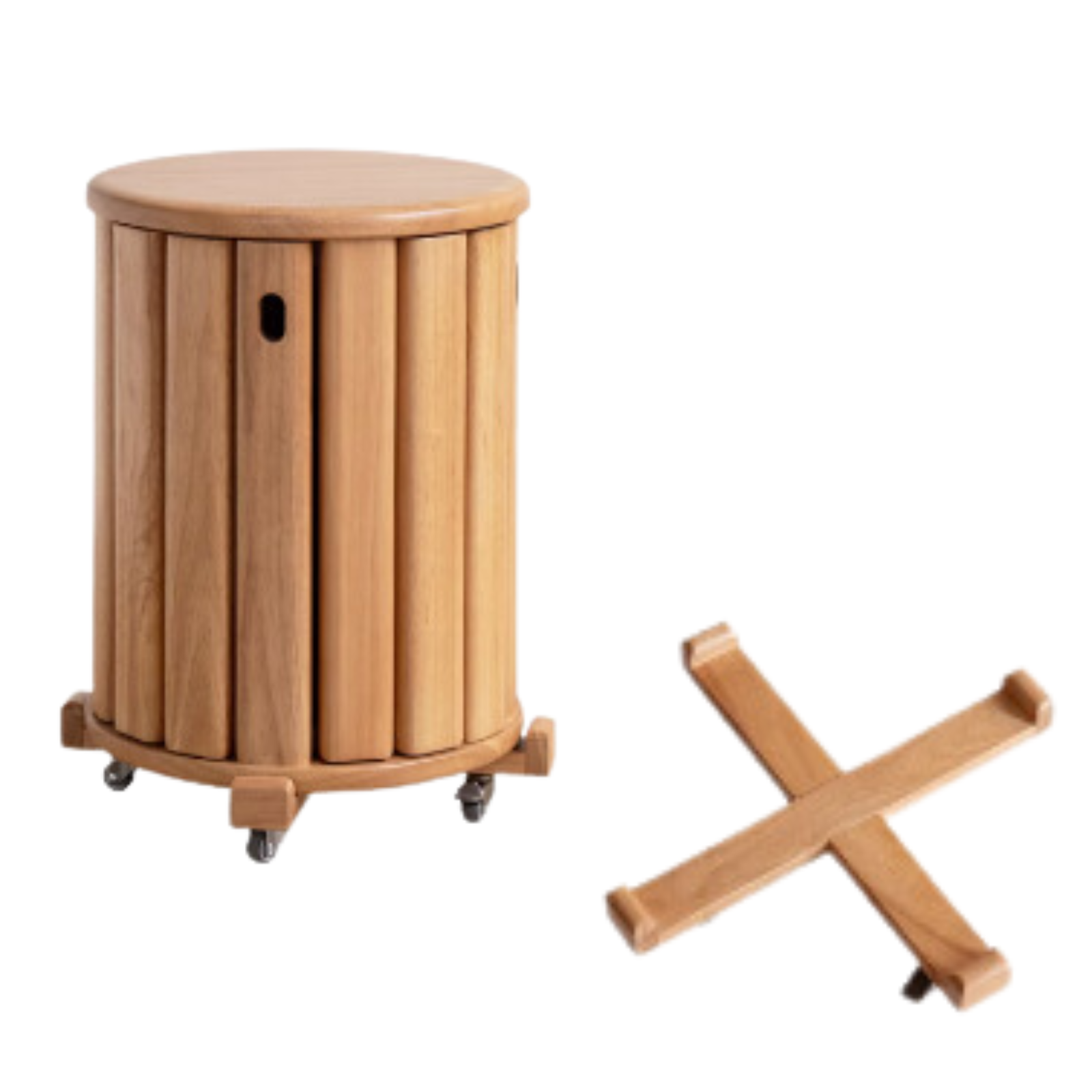 4 pcs Black Walnut, Ash, Oak Solid Wood, Solid RubberWood Stackable Dining Stool