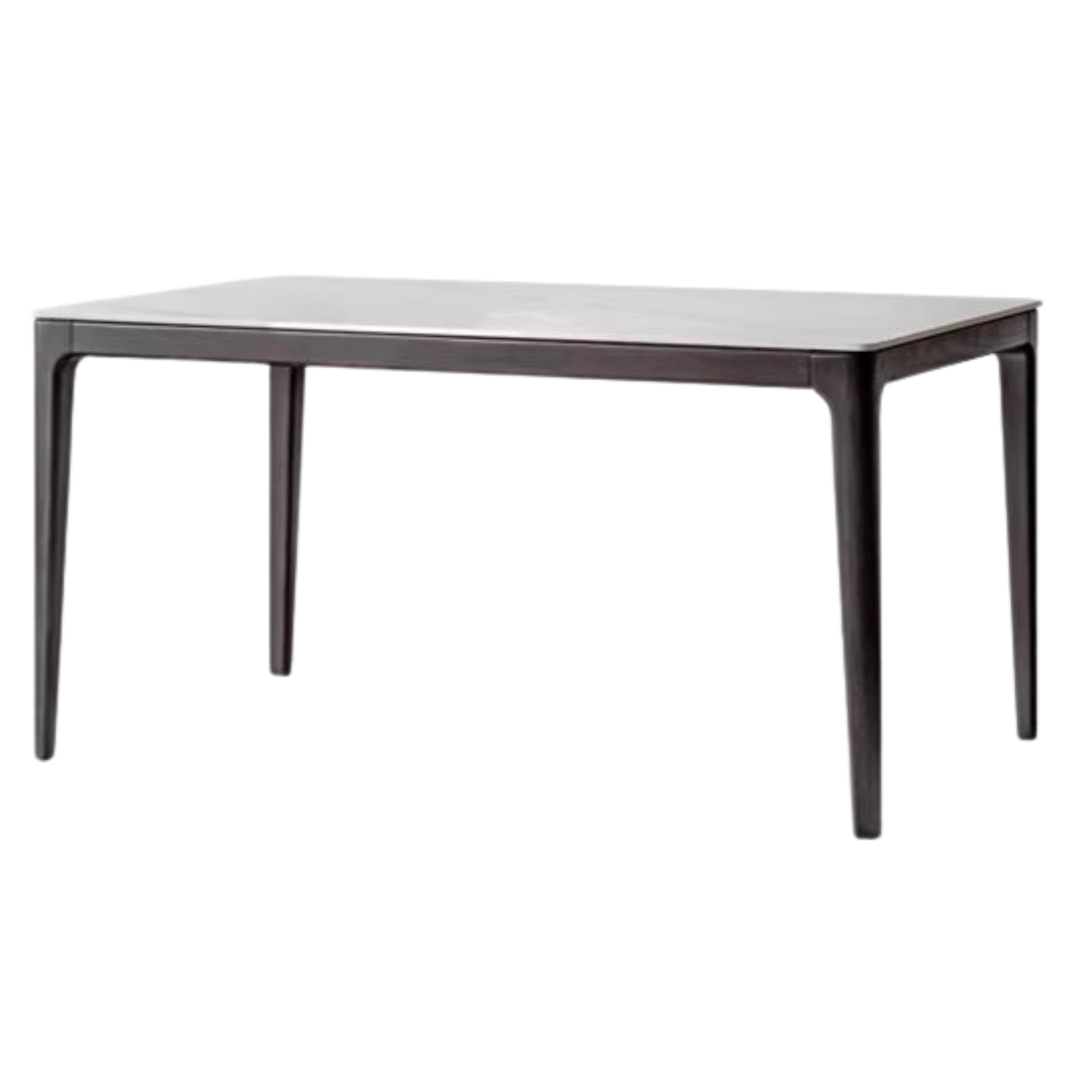 Oak Solid Wood, Solid RubberWood Dining Table Rock Slab Surface