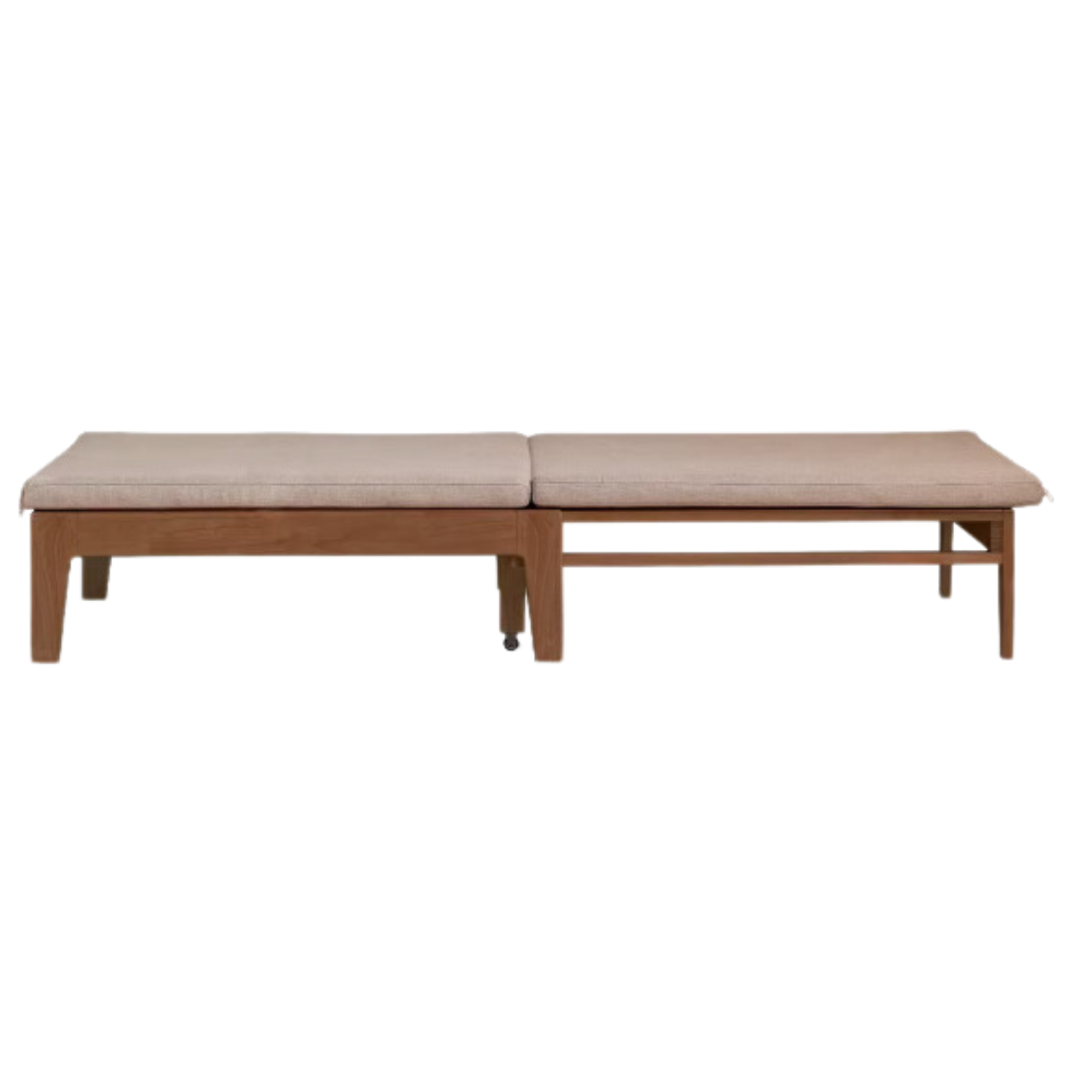 Oak, Beech, Solid Rubberwood Folding Sofa Bed, Retractable Sofa.