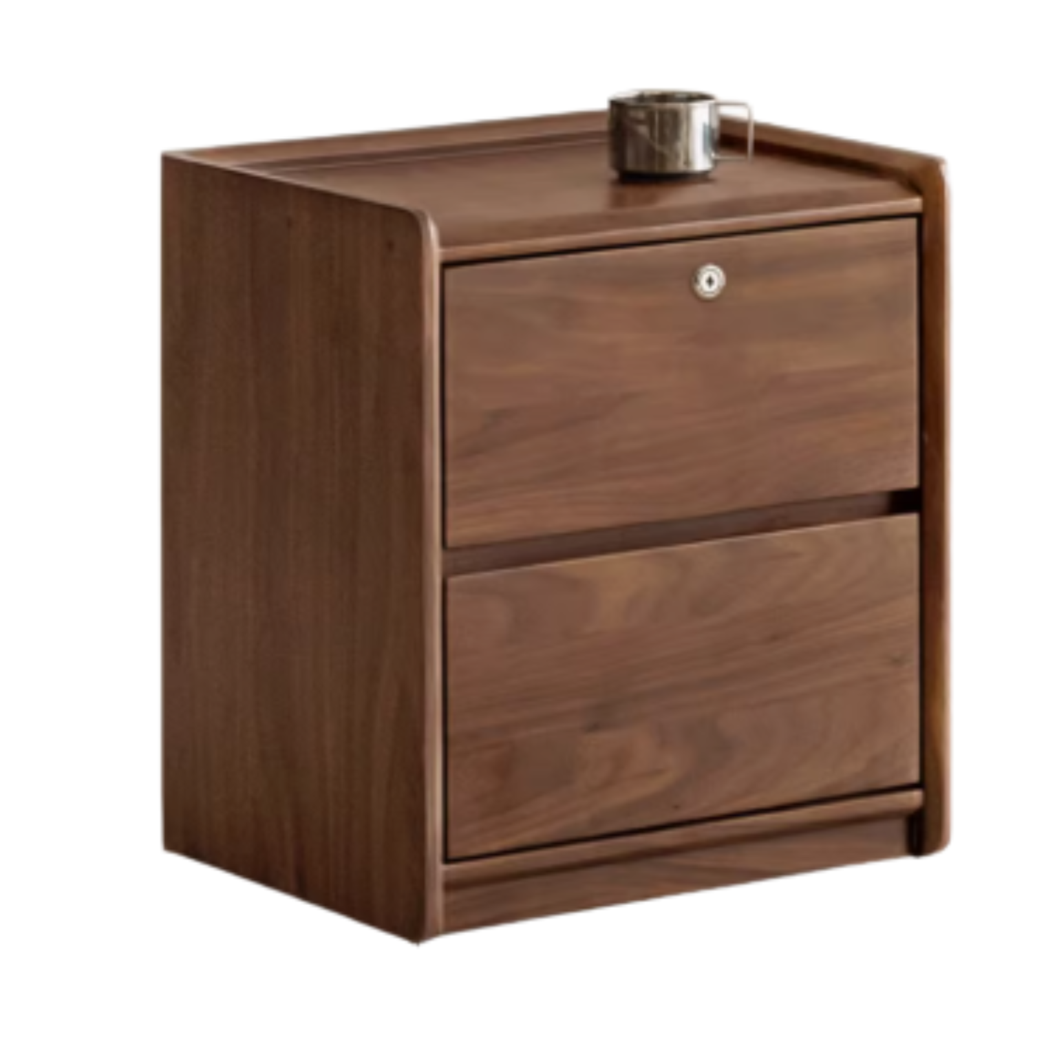 Sandalwood, Black Walnut Solid Wood Nightstand.