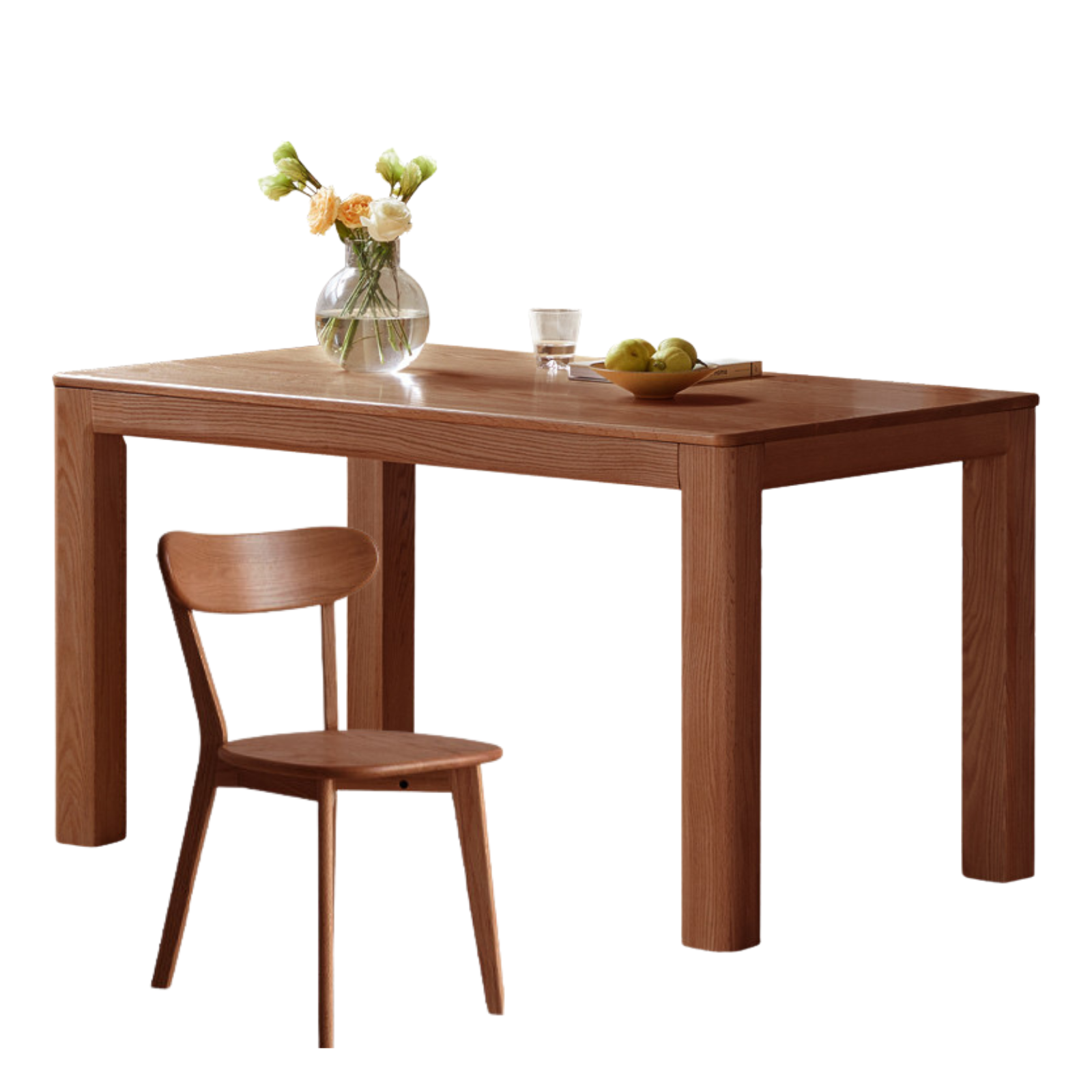 Oak, Red Oak Solid Wood Rectangular Dining Table