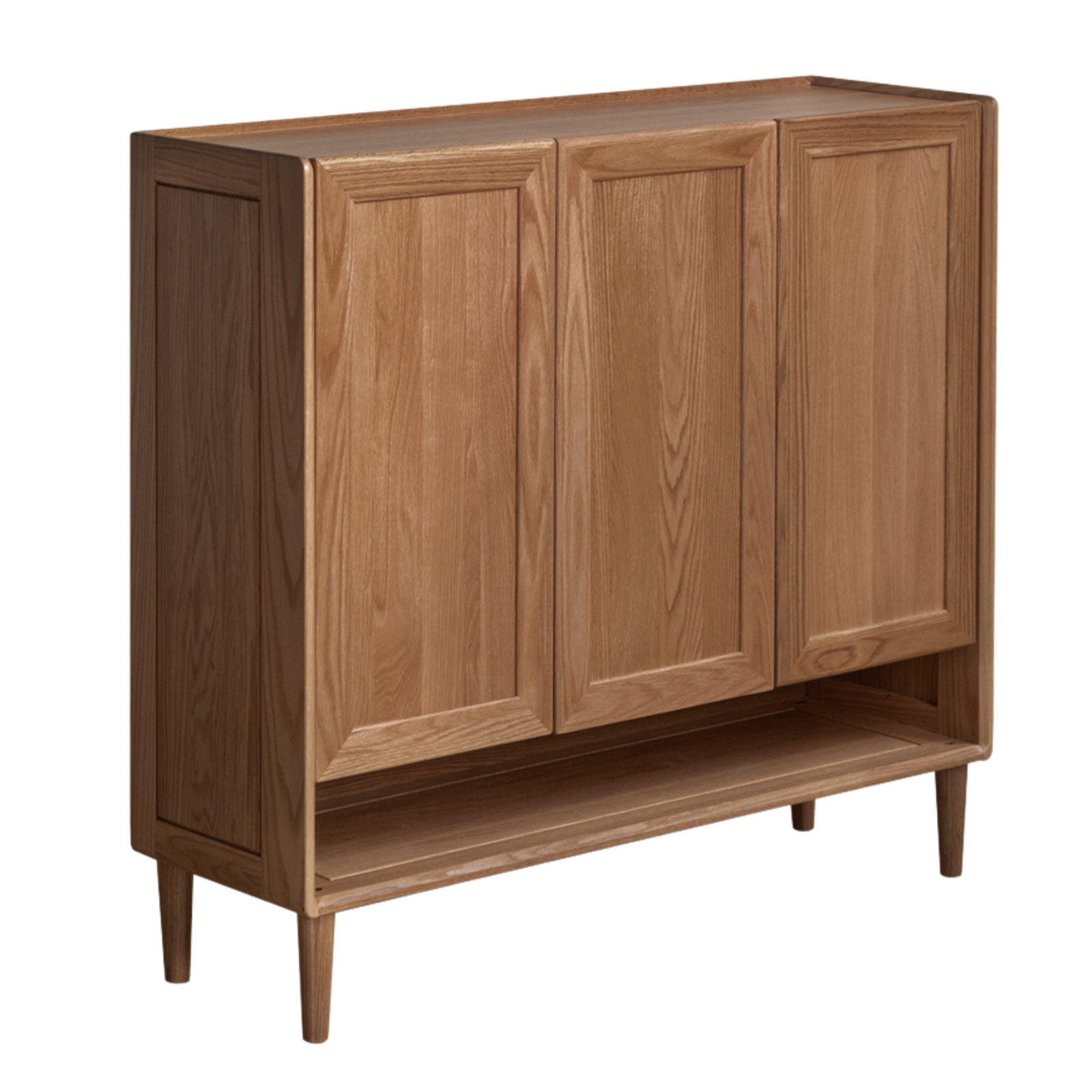 Oak, Solid Rubber Wood Shoe Cabinet