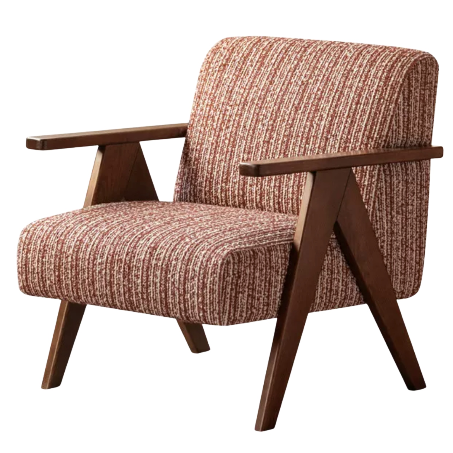 Ash solid wood Geometric Frame Lounge Chair