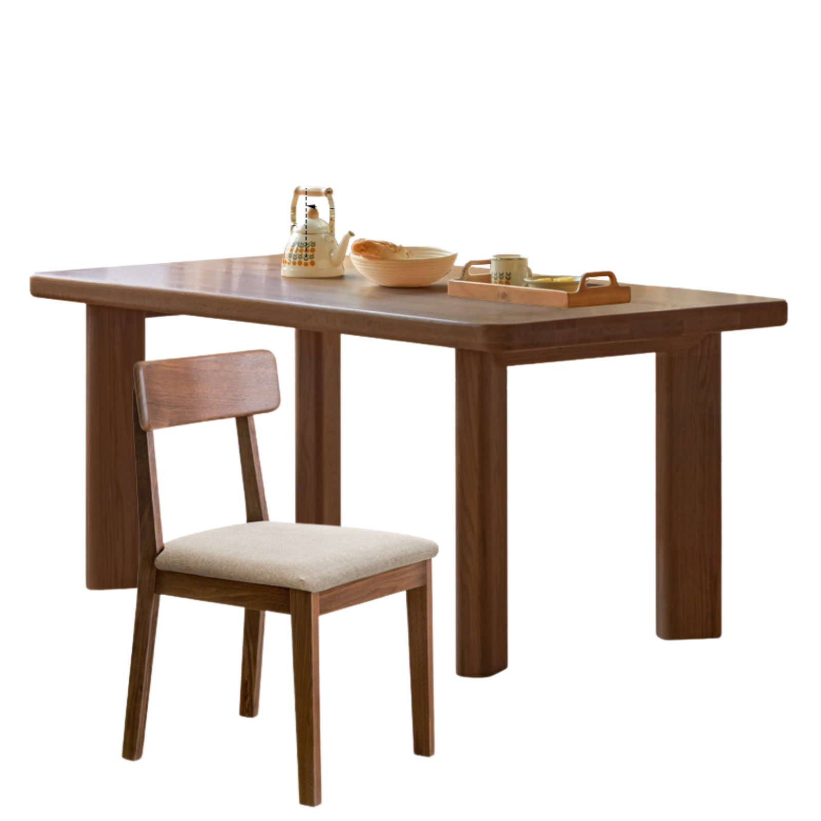 Oak Solid Wood Large Log Style Dining Table