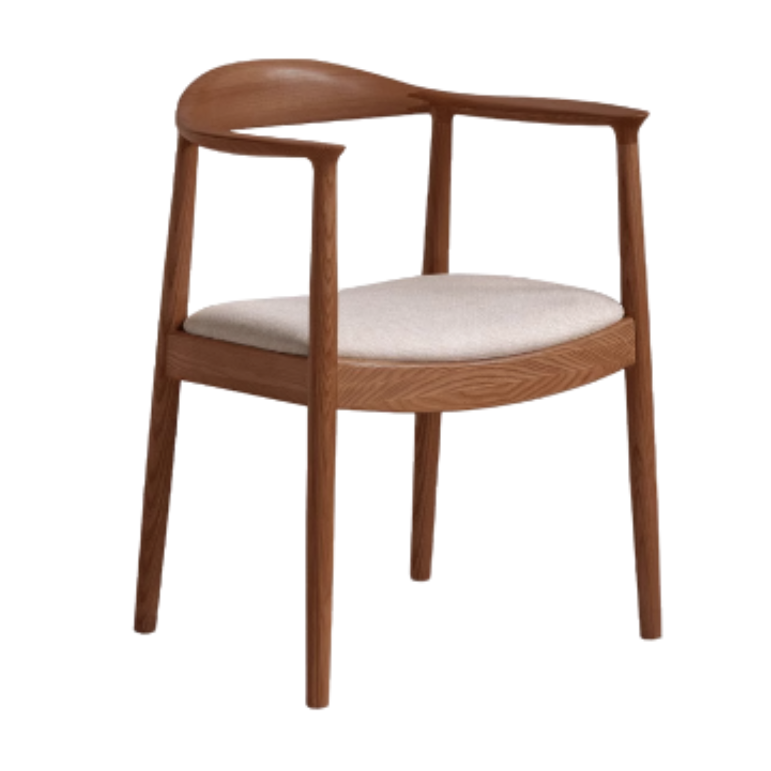 Ash Solid Wood Nordic Style Presidential Chair