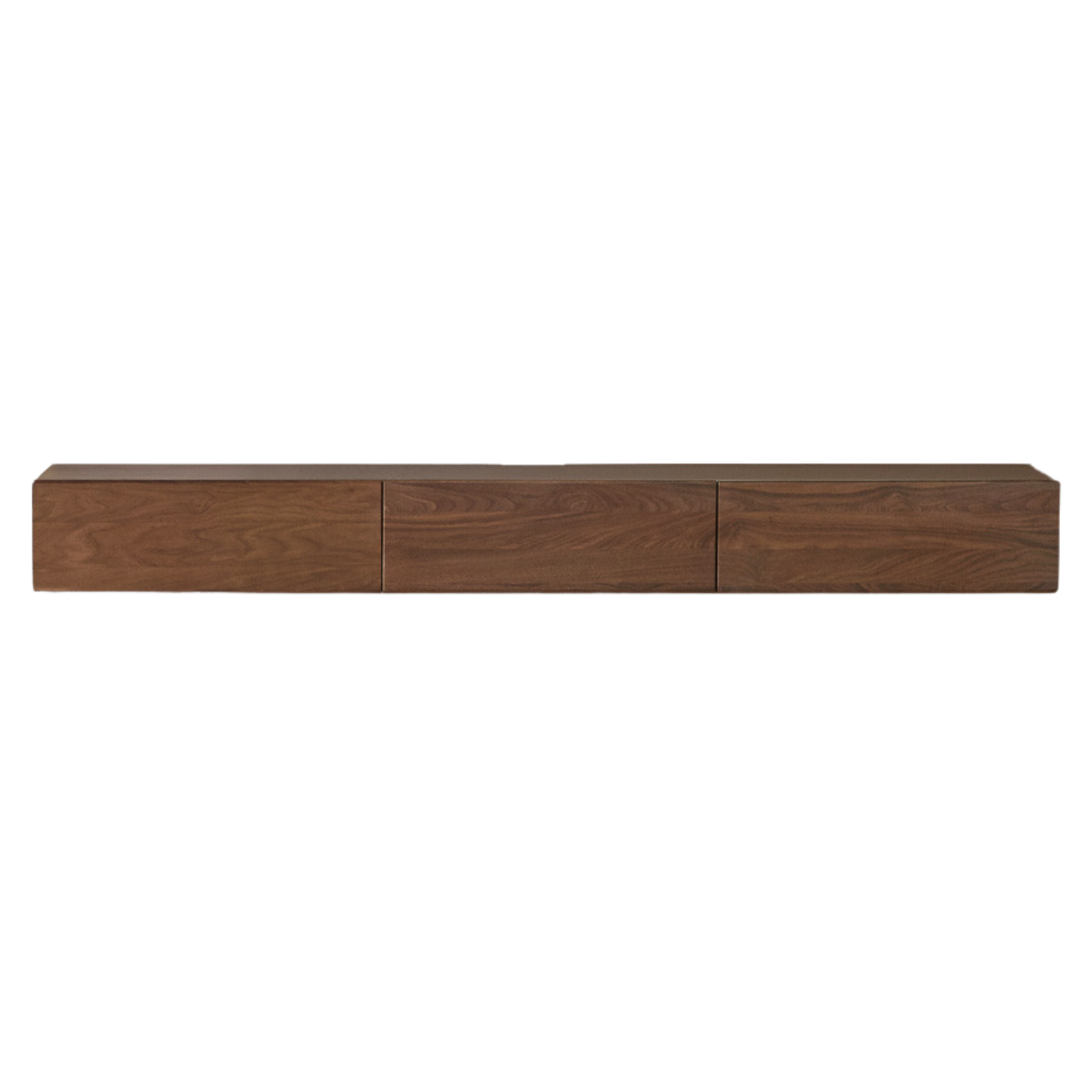 Black Walnut Solid Wood Wall-Mounted Suspended TV Cabinet