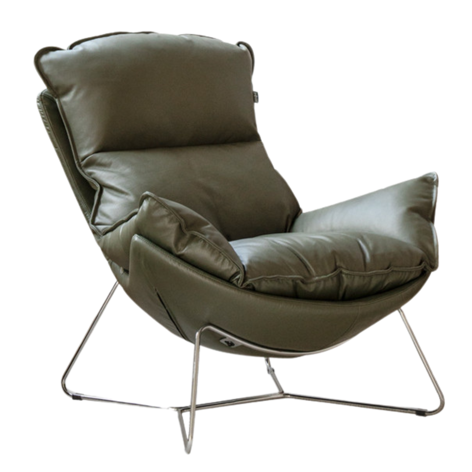 Leather Modern Simple Snail Armchair :
