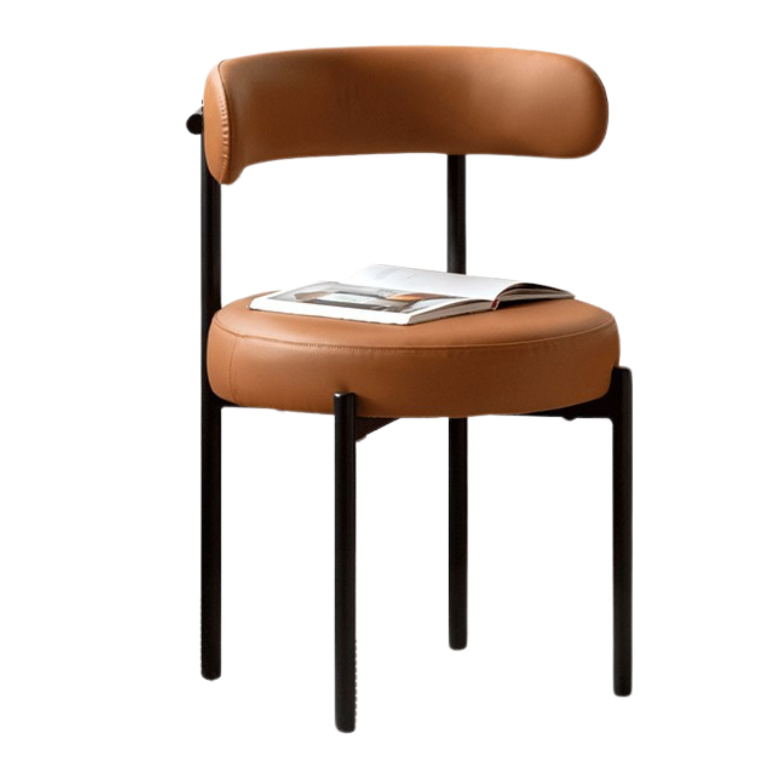 Fabric, Organic Leather Bauhaus Accent Chair