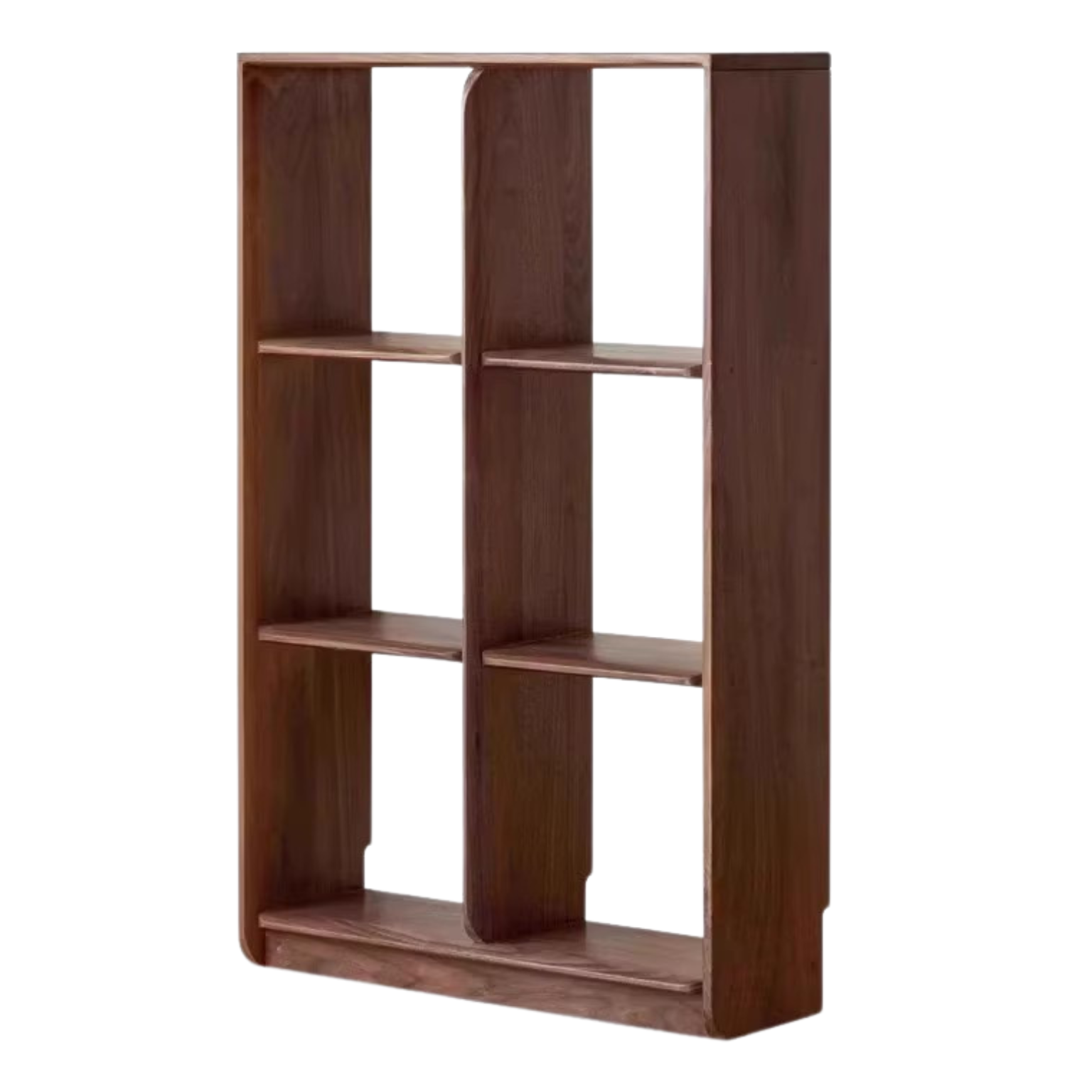 Black Walnut Solid Wood Bookshelf Shelf Free Lattice Combination