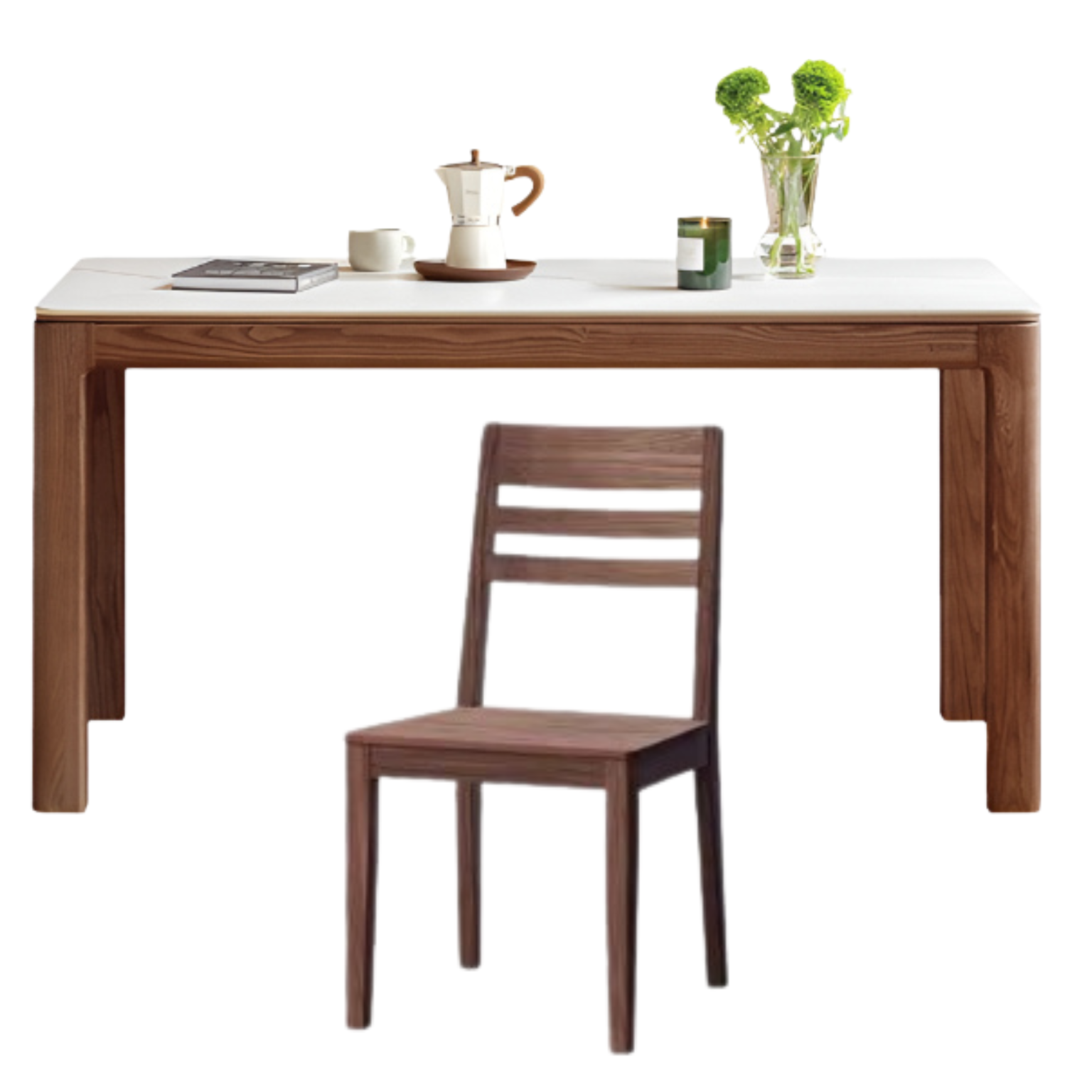 Ash, Oak Solid Wood Modern Rock Dining Table