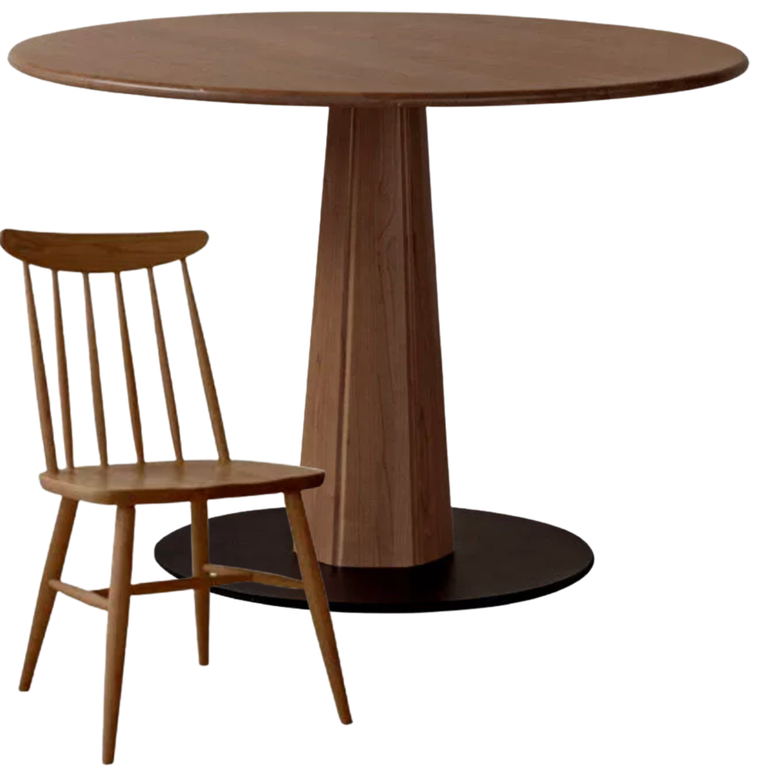 Sandalwood, Ash, Black Walnut Solid Wood Round Dining Table