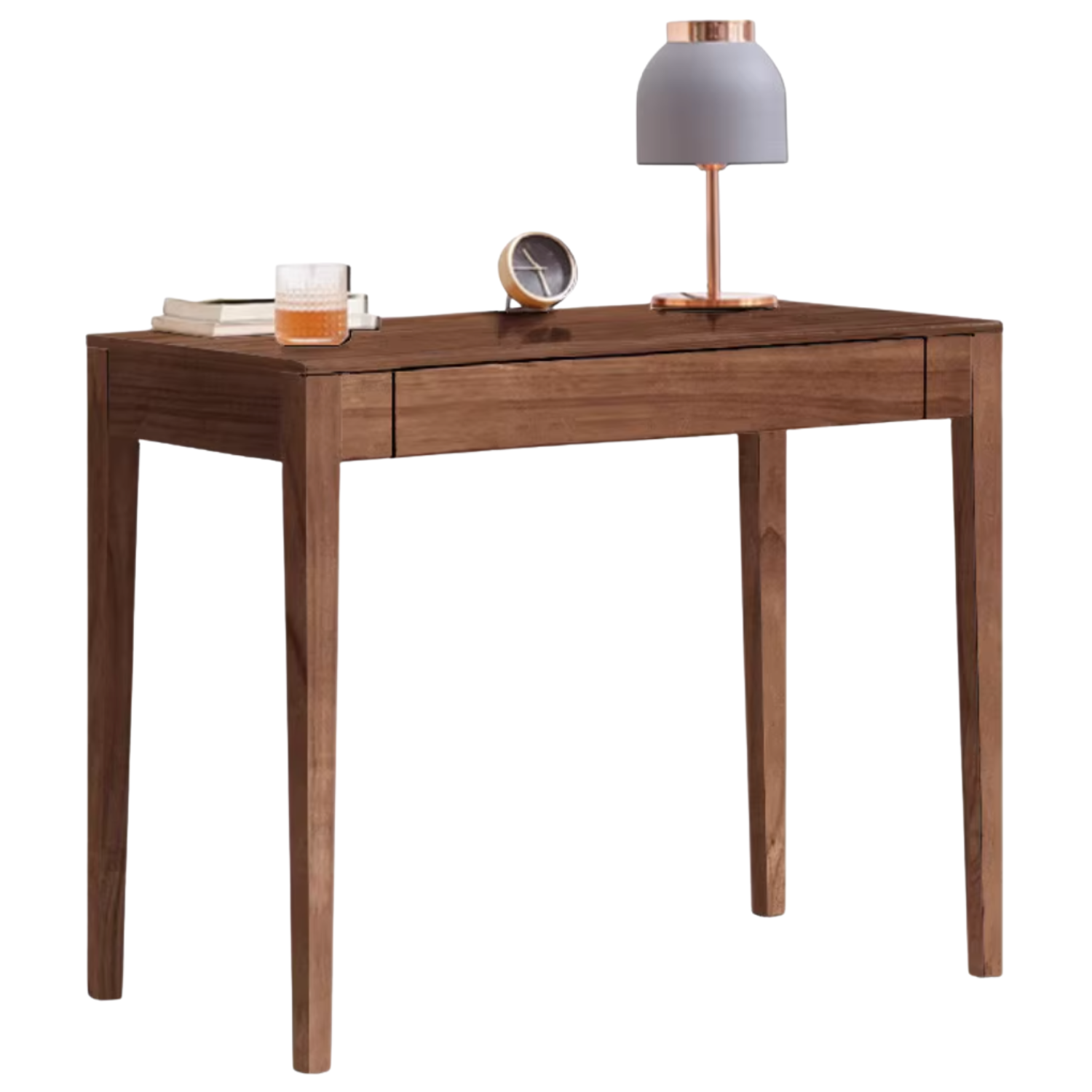 Solid Rubberwood, Oak Solid Wood Small Desk