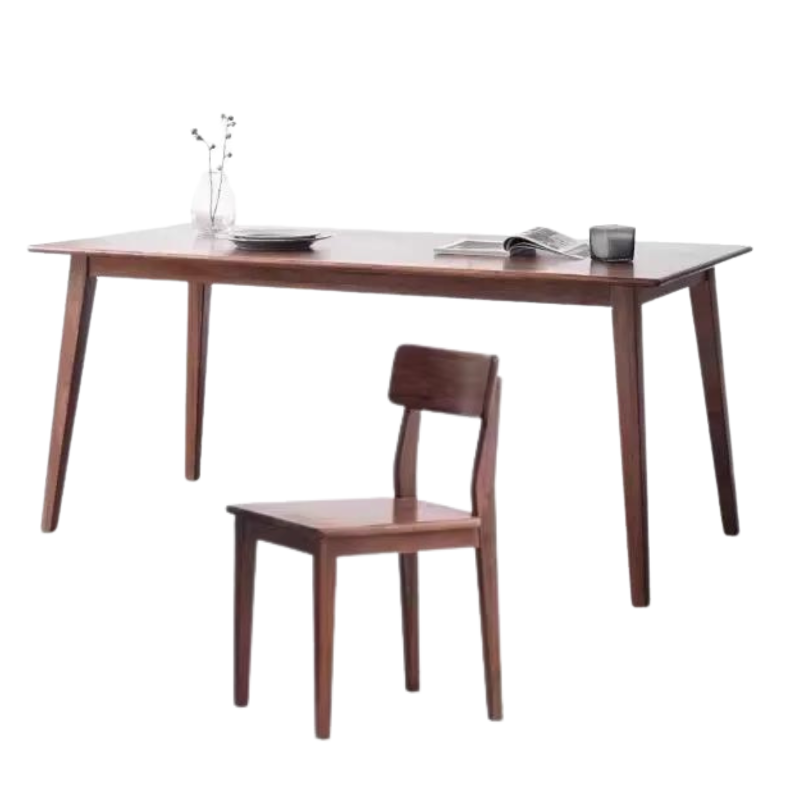 Black Walnut Solid Wood Dining Table