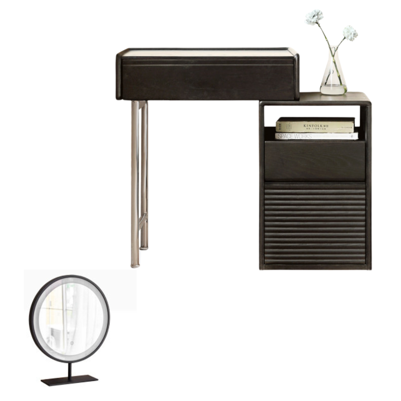 Oak Solid Wood Telescopic Dressing Table.