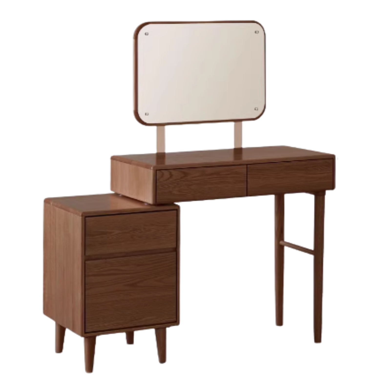 Solid Rubberwood, Oak, Beech Solid Wood Retractable Dressing Table Modern.