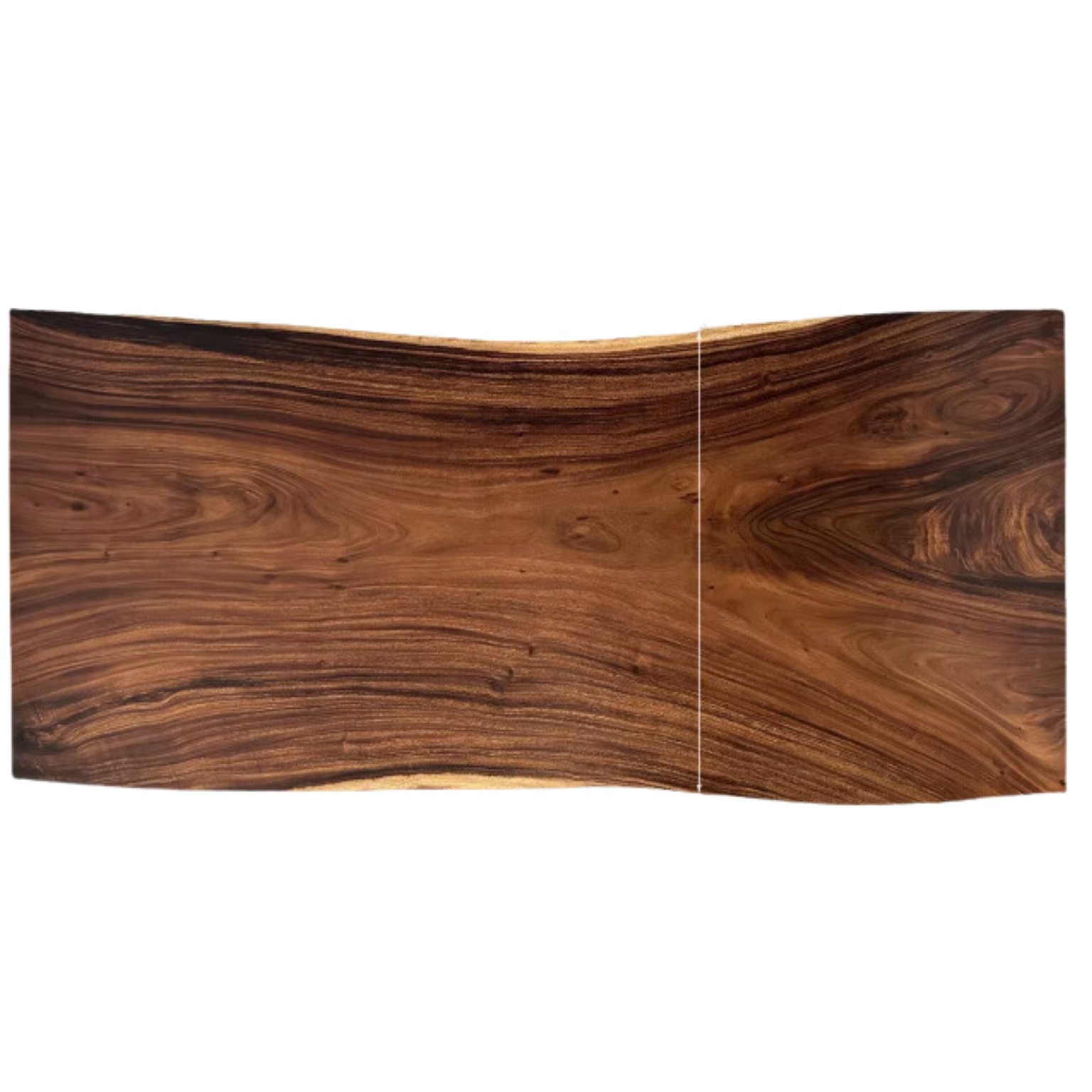 Black Walnut Solid Wood Natural Edge Large Top For Dining Table.