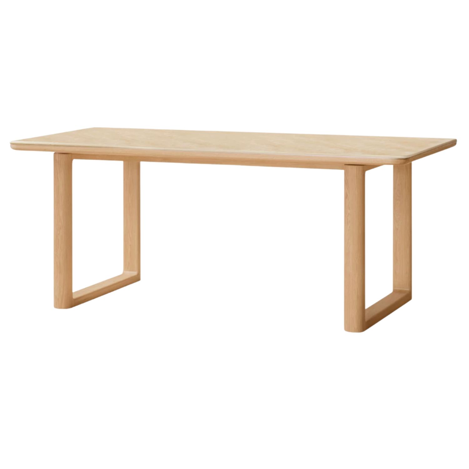 Ash, Oak Solid Wood Rock Board Dining Table